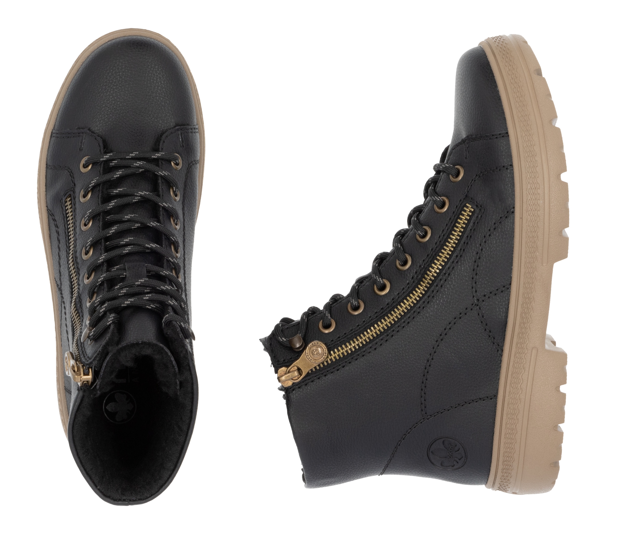Rieker Winterboots, Schnürboots, Stiefelette, mit Reißverschluss außen