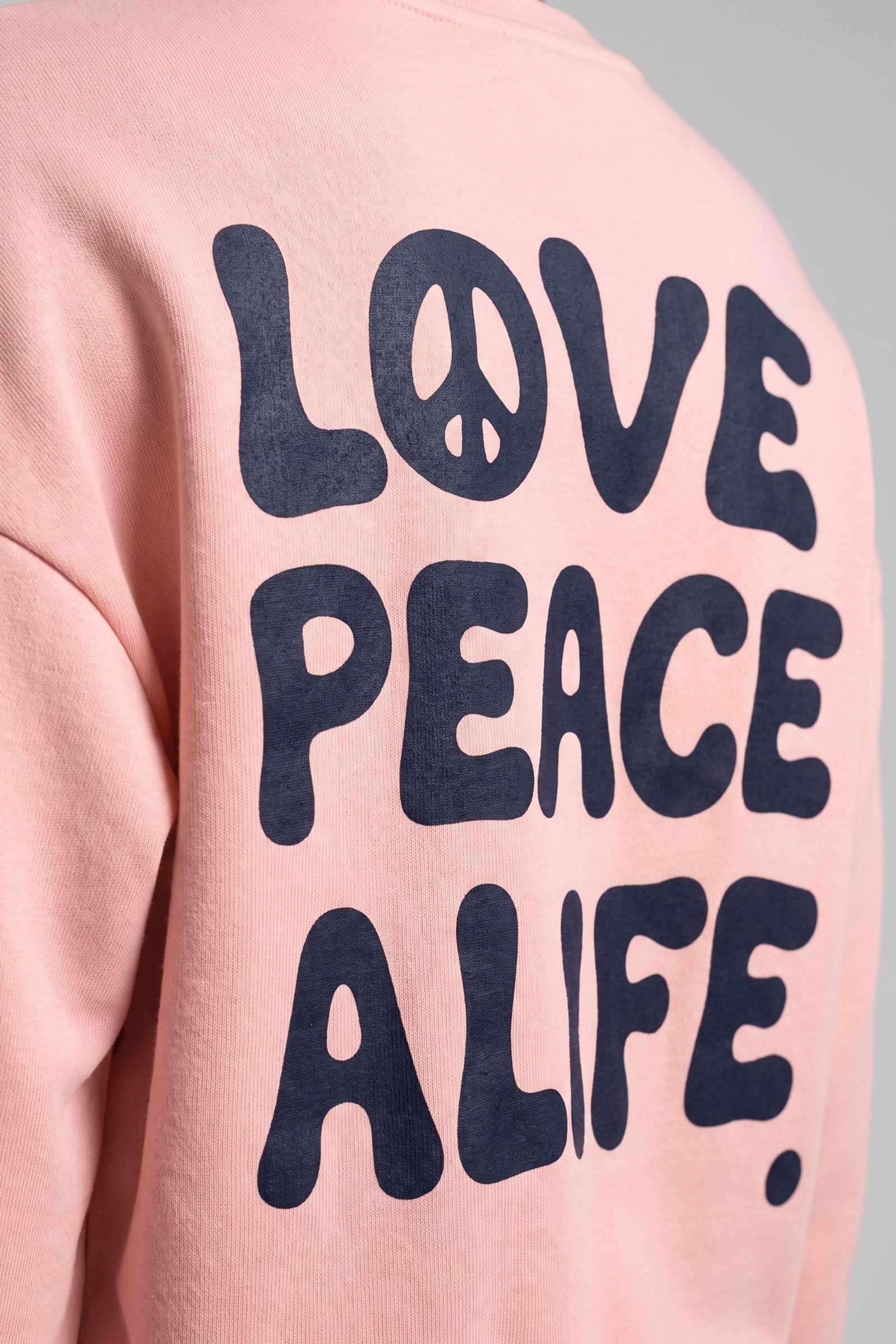 Alife & Kickin Sweatshirt , Peace-Zeichen im Rückenprint, Rippbündchen, Relaxed Fit
