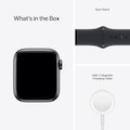 Apple Smartwatch »Series SE, GPS, Aluminium-Gehäuse, 44 mm mit Sportarmband«, (Watch OS 7)