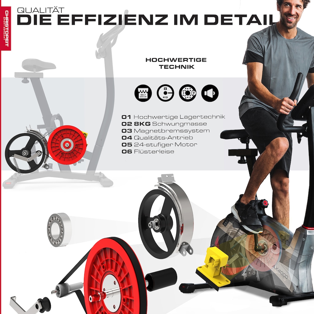 Christopeit Sport® Ergometer »AX 4000«, mit verstellbarem Komfortsattel