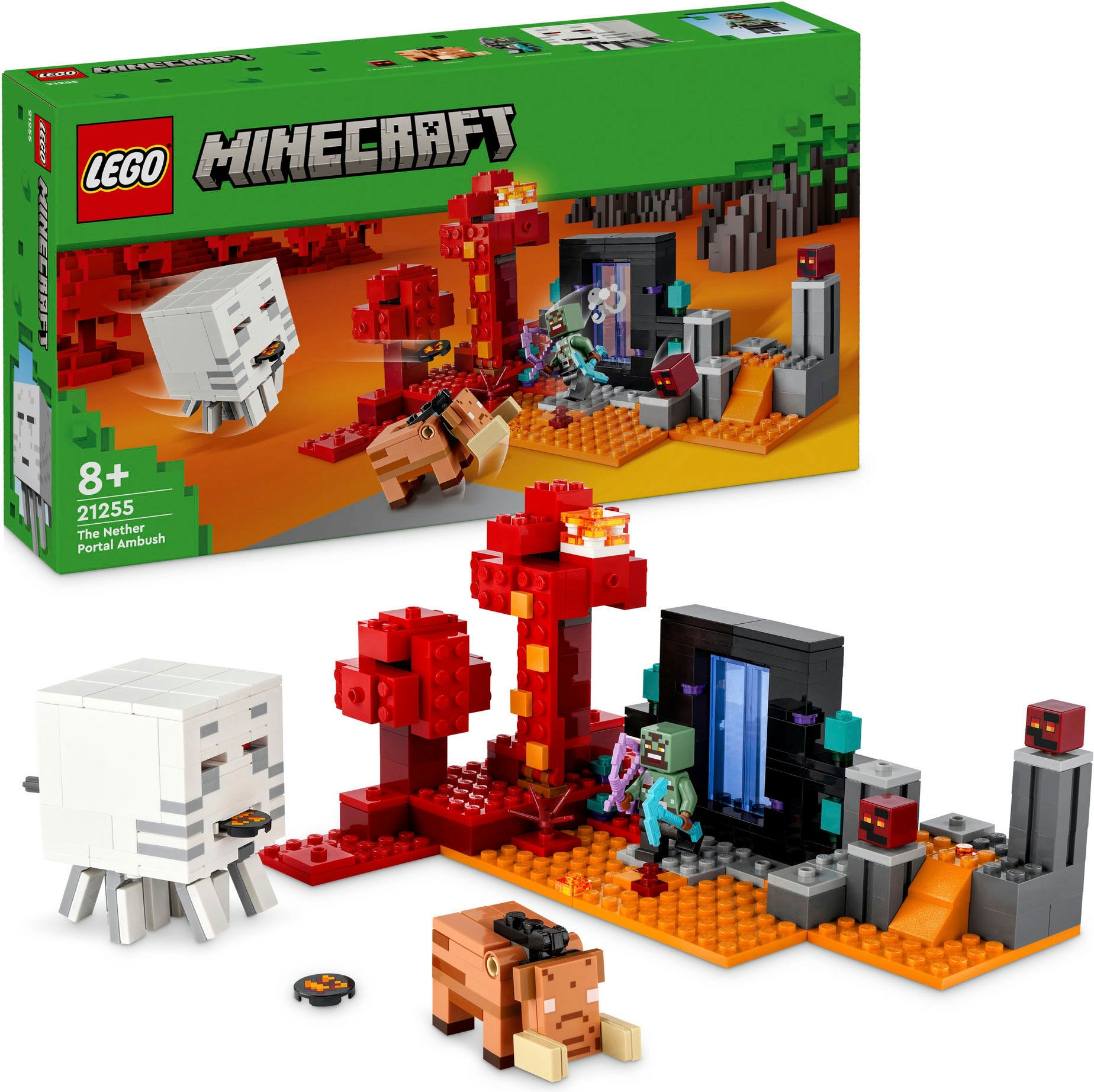 Konstruktionsspielsteine »Hinterhalt am Netherportal (21255), LEGO Minecraft«, (352...