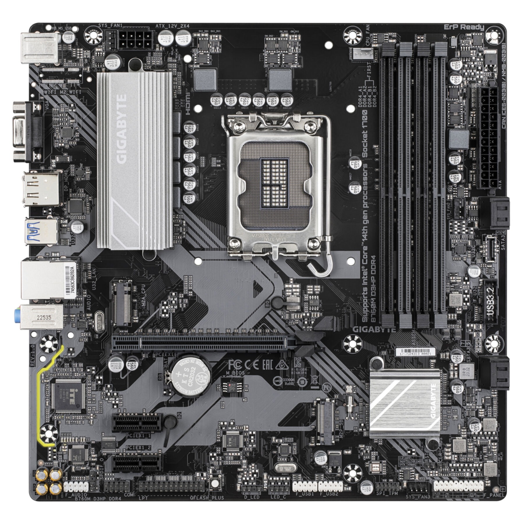 Gigabyte Mainboard »B760M D3HP Mainboard - Intel Core CPUs der 14. Generation, 4+1+1 Phase«