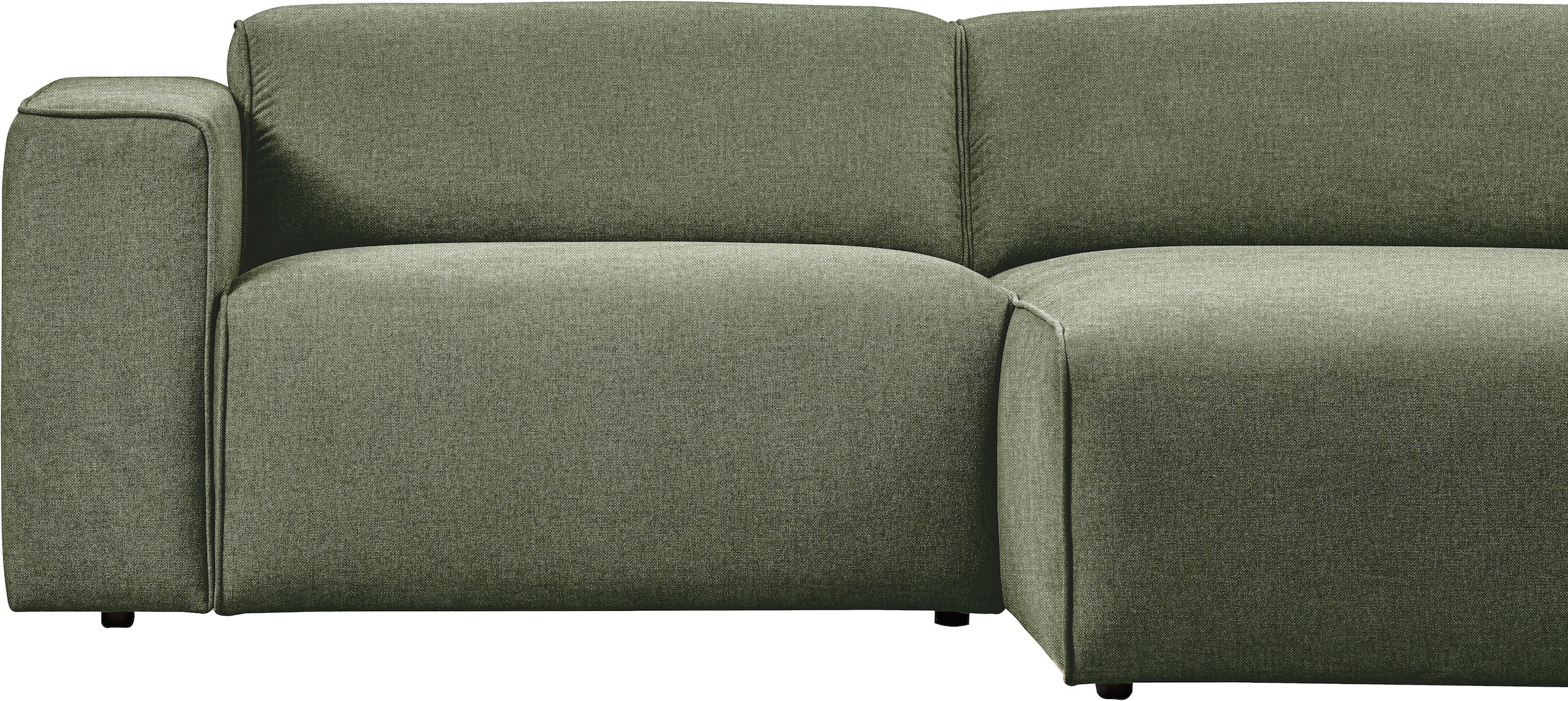 andas Ecksofa »Noord mit Kedernaht, Breite 234 cm«, Cord, Struktur, Webstoff, mit Wellenunterfederung, Massivholzrahmen