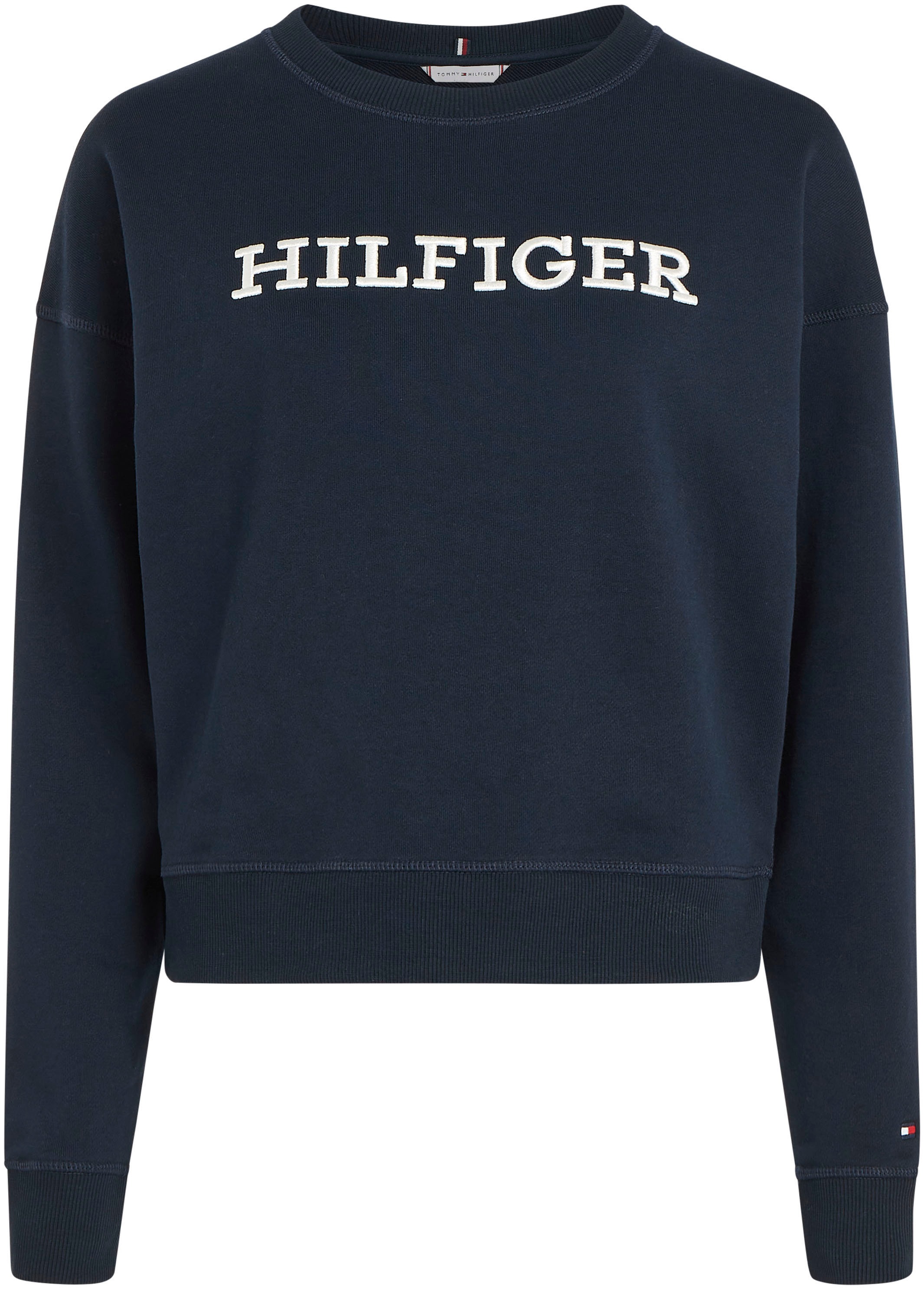 Tommy Hilfiger Sweatshirt »REG MONOTYPE EMB SWEATSHIRT«, mit markanter Hilfiger Logo-Stickerei