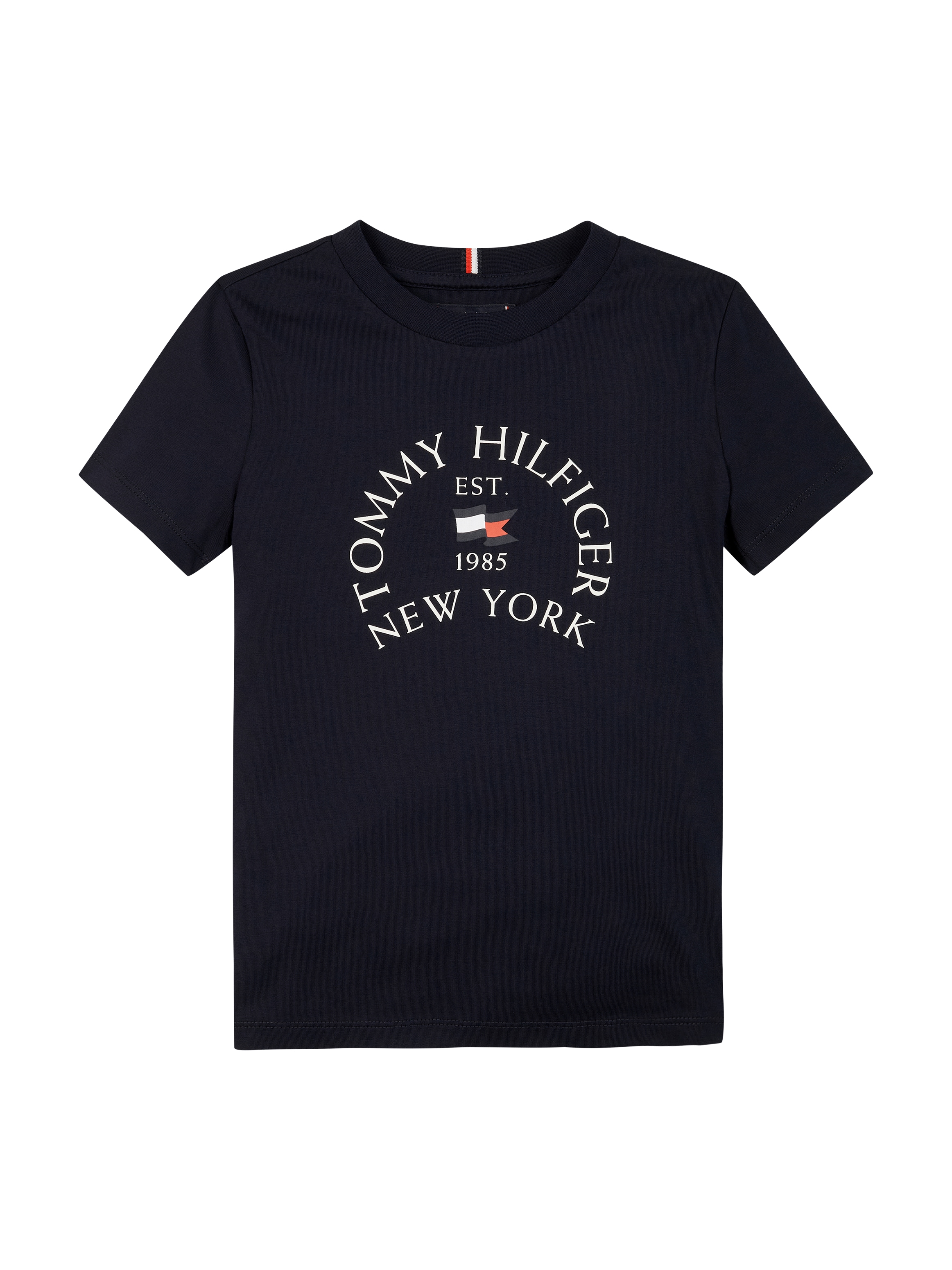Tommy Hilfiger T-Shirt »NAUTICAL ARCH PRINTED REG TEE SS«, Baby bis 2 Jahre; mit großem Tommy Logo