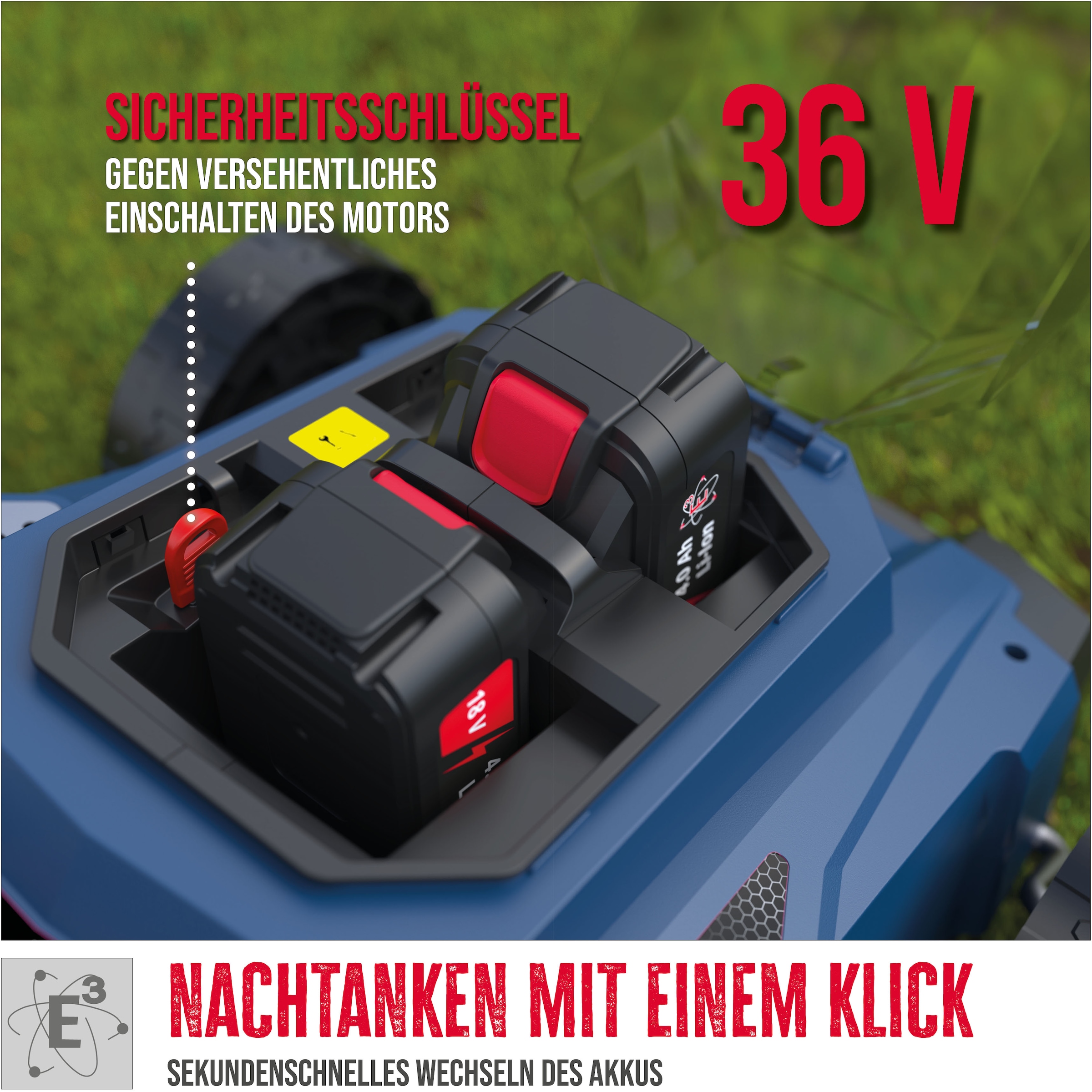 Güde Akkurasenmäher »RM 36-402-30.37«, 3 Funktionen: Mähen, Sammeln und Mulchen