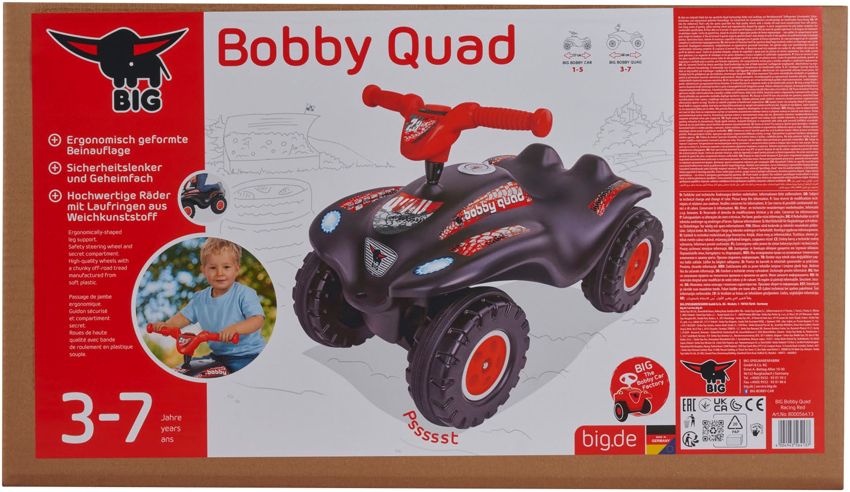 BIG Rutscherauto »BIG Bobby Quad Racing«, Made in Germany