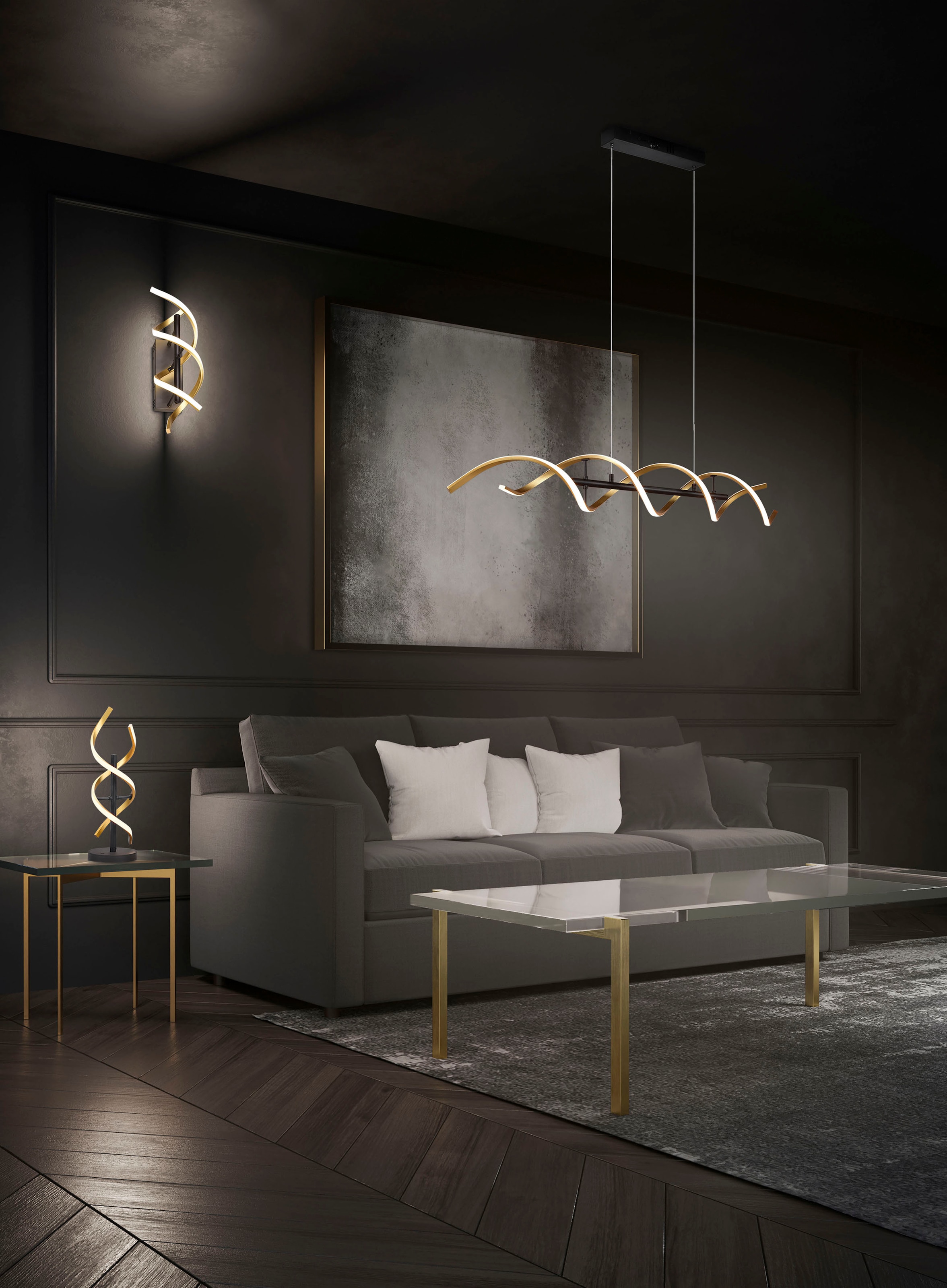 TRIO Leuchten LED Pendelleuchte »Sequence«, 1 flammig, Leuchtmittel LED-Board | LED fest integriert, Hängelampe 45W 5600 Lm höhenverstellbar dimmbar Lichtfarbe einstellbar