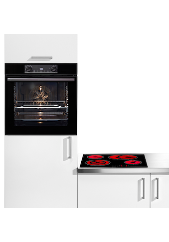 Backofen-Set »Black Pacific Basic Set«, BOS6737E13BGOT, mit 1-fach-Teleskopauszug,...