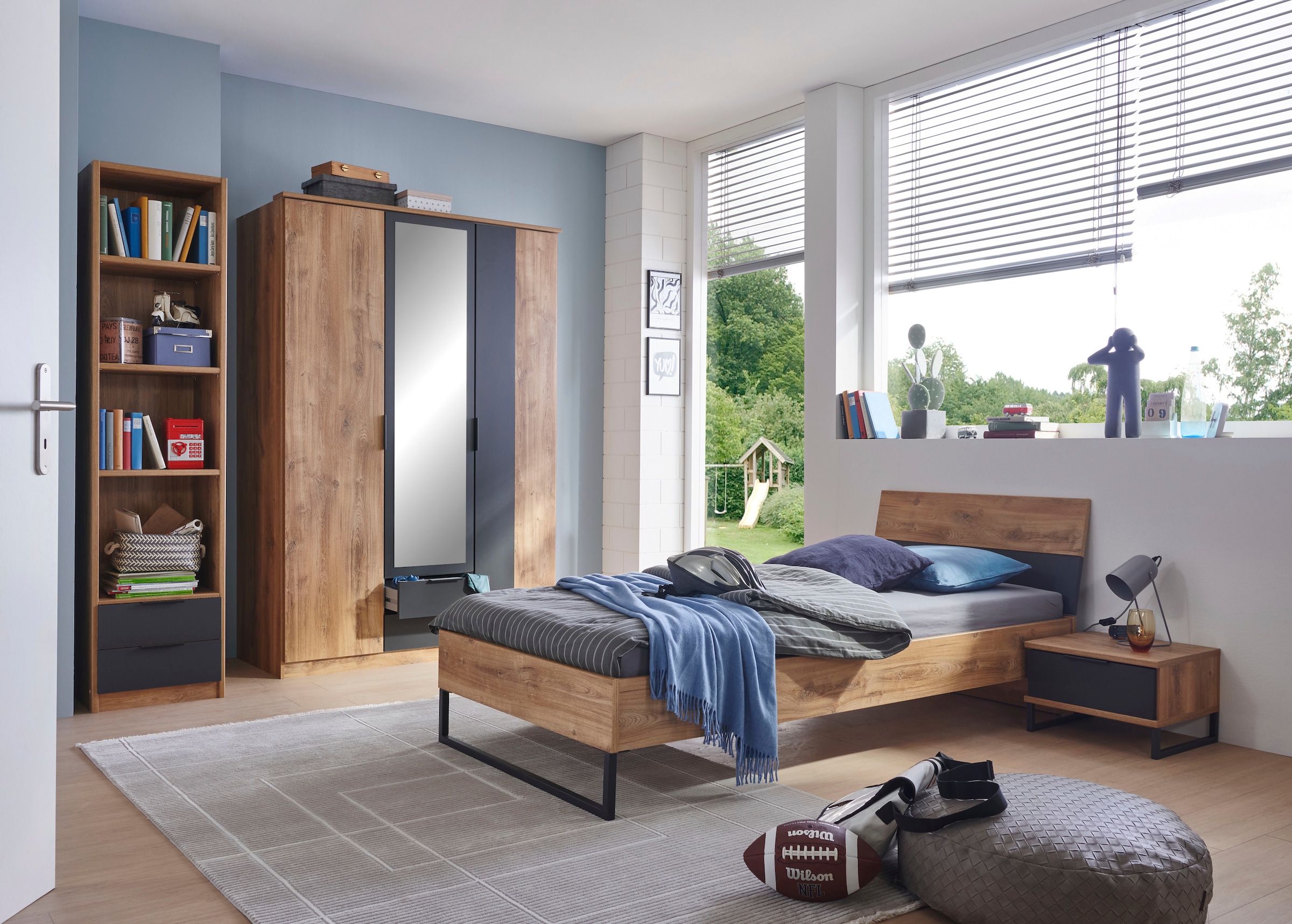 Wimex Standregal »Texel inkl. zwei Schubladen und 5 Stauraumfächern« mit Metallgriffen