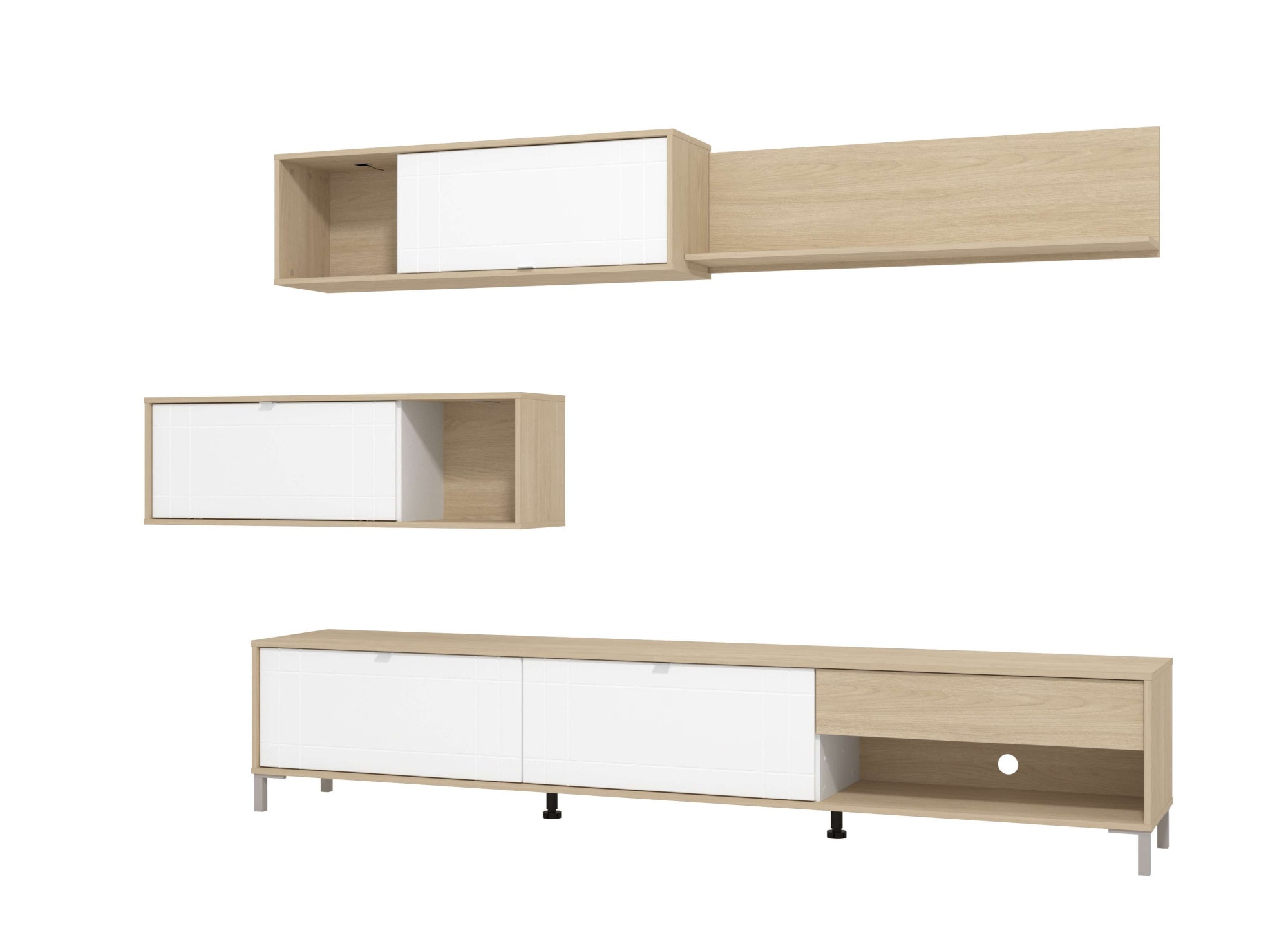 Home affaire Wohnwand »Cambridge Anbauwand, Wohnkombination, Wohnzimmer-Set,« 4 Stk. tlg.