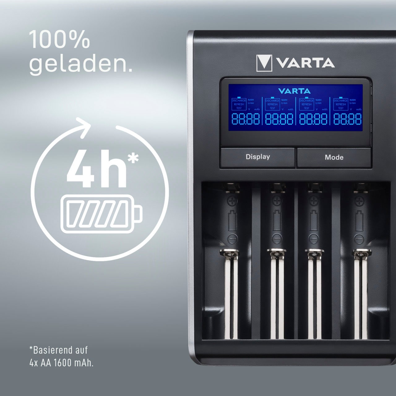 VARTA Batterie-Ladegerät »LCD Dual Tech«, 500 mA