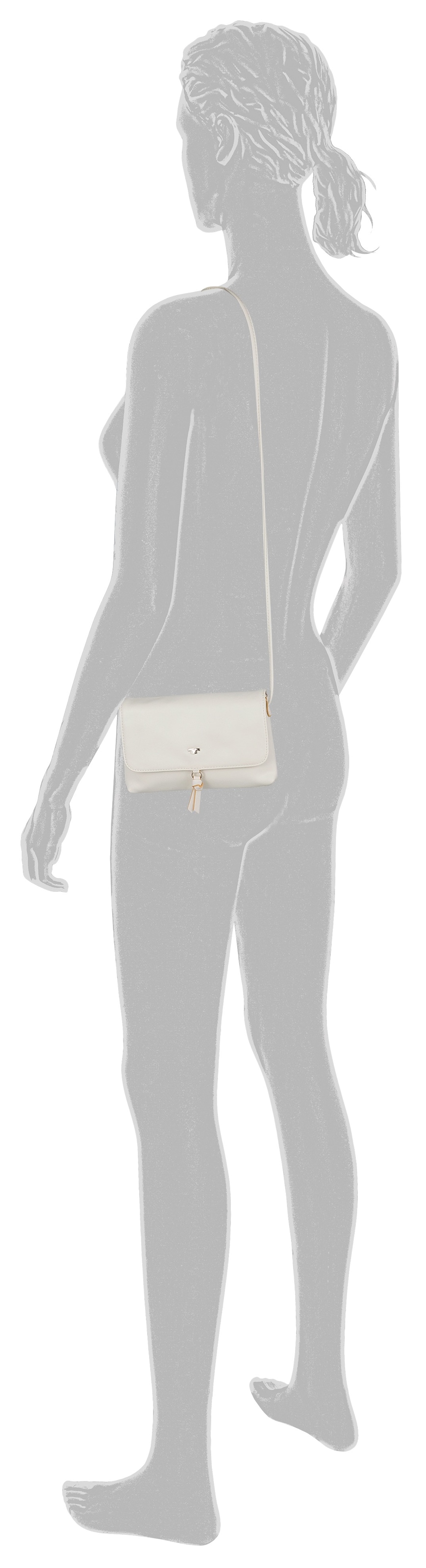 TOM TAILOR Umhängetasche »Luna« mit hochglänzendem Logo und kleinem dekorativen Knoten