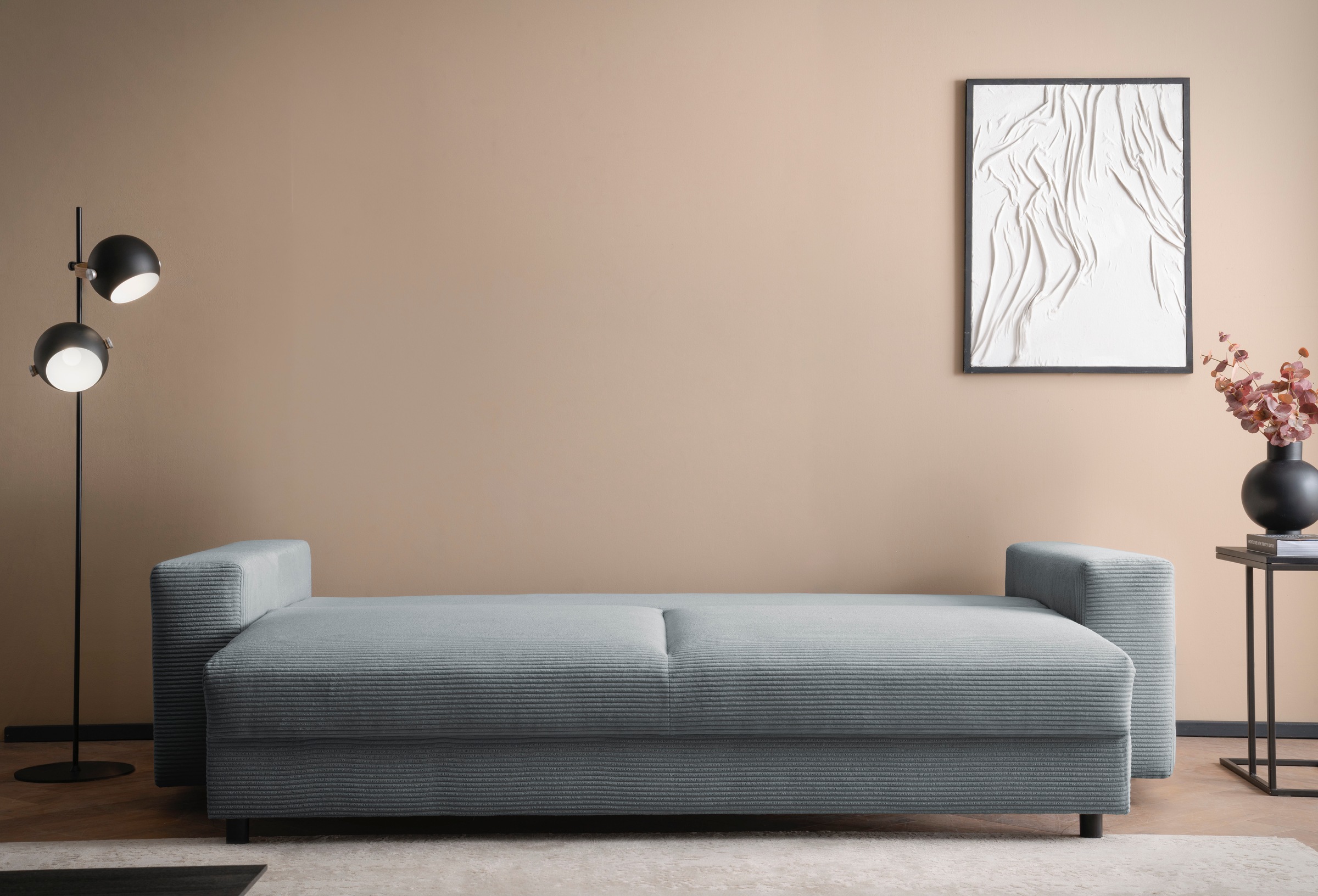 LeGer Home by Lena Gercke Schlafsofa »Imoga, Polster mit Schlaffunktion, 3-Sitzer Sofa, Couch mit Bettkasten«, in modernen Farben und Stoffen, Bettfunktion, Liegefläche: 200x150 cm
