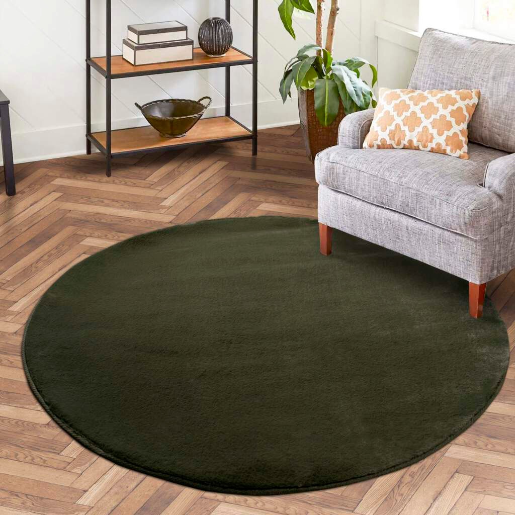 Carpet City Hochflor-Teppich »TOPIA400«, rund, 21 mm Höhe, besonders weich und kuschelig durch Polyester, Uni-Farben