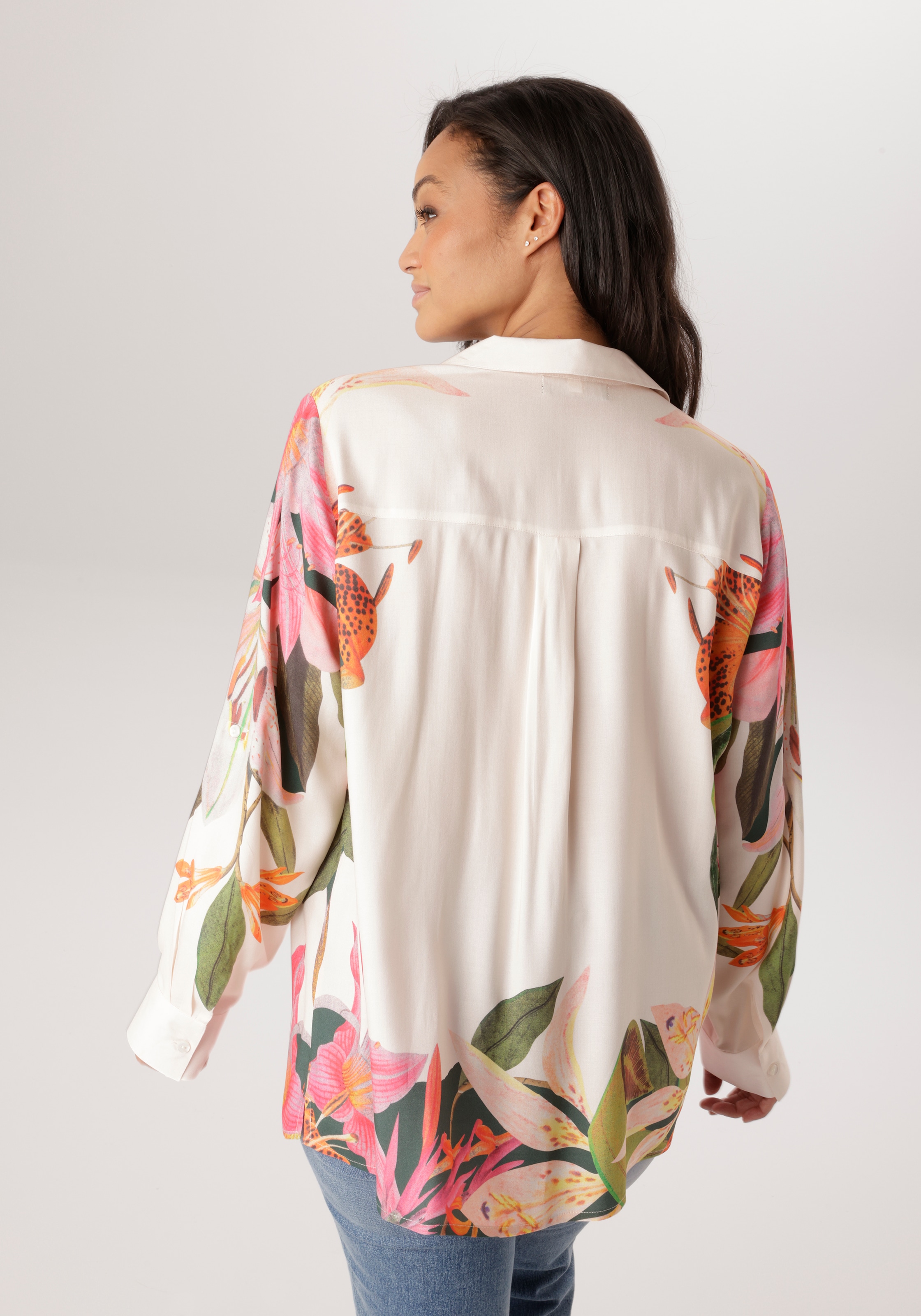 Aniston PLUS Hemdbluse aus weich fallender Viskose - NEUE KOLLEKTION