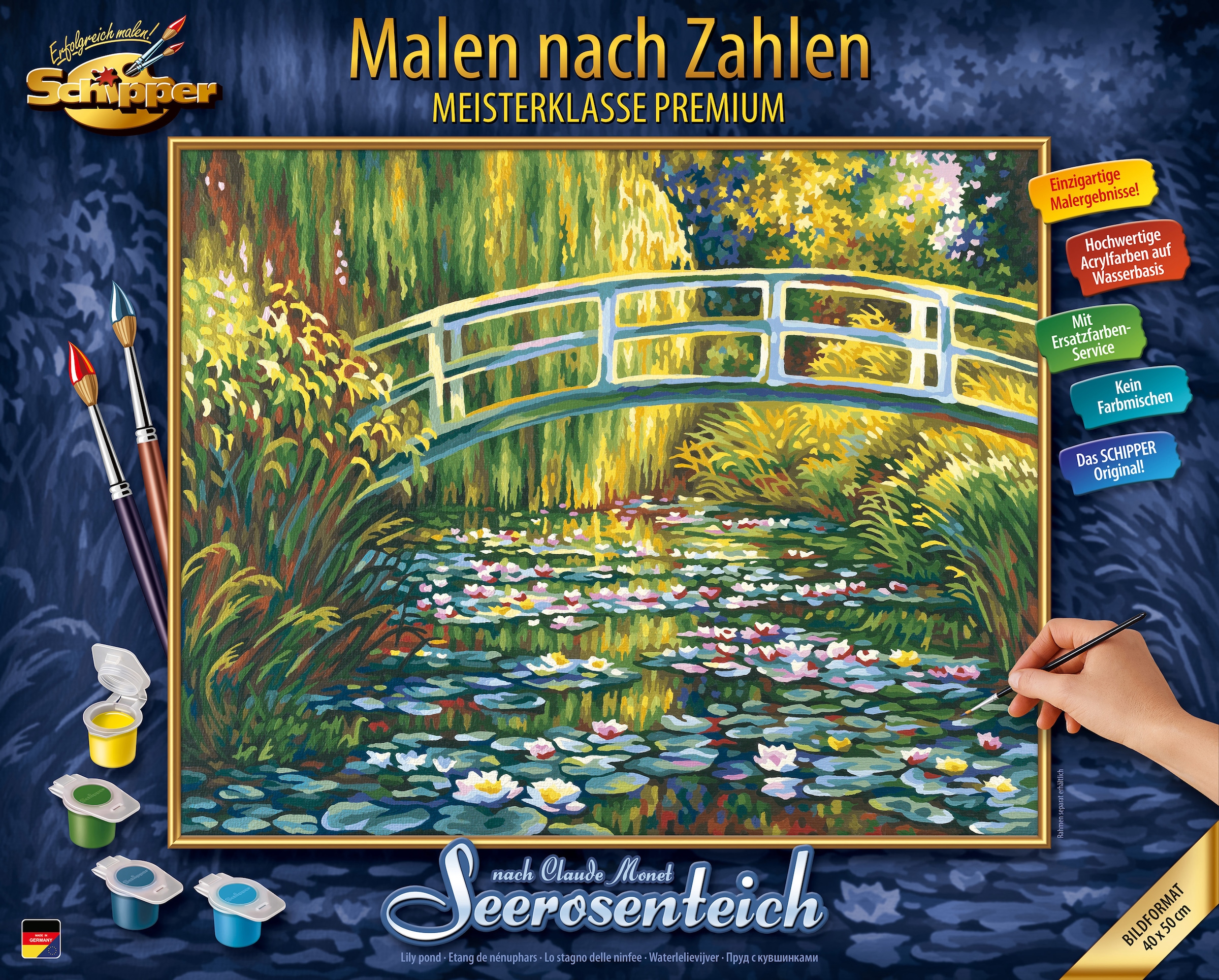 Schipper Malen nach Zahlen »Meisterklasse Premium - Seerosenteich nach Claude Monet (1840-1926)«, Made in Germany