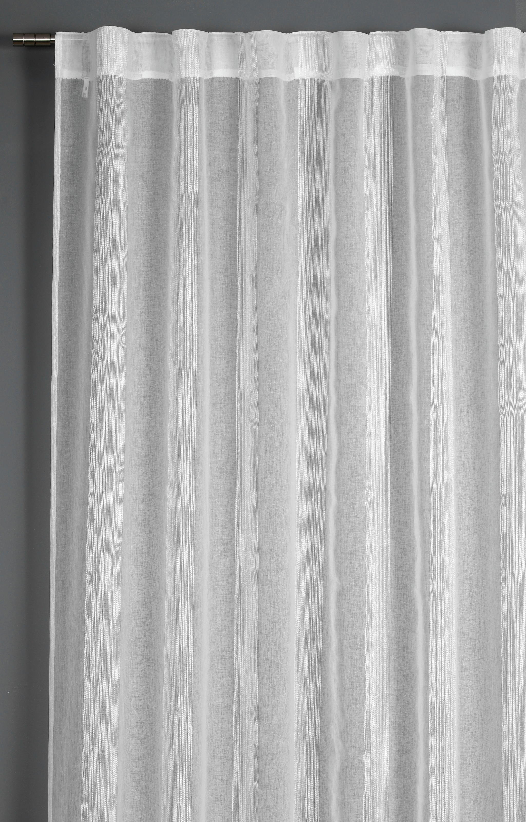 GARDINIA Vorhang »Schal mit verdeckter Streifen Schlaufe«, St.), Muster (1 mit