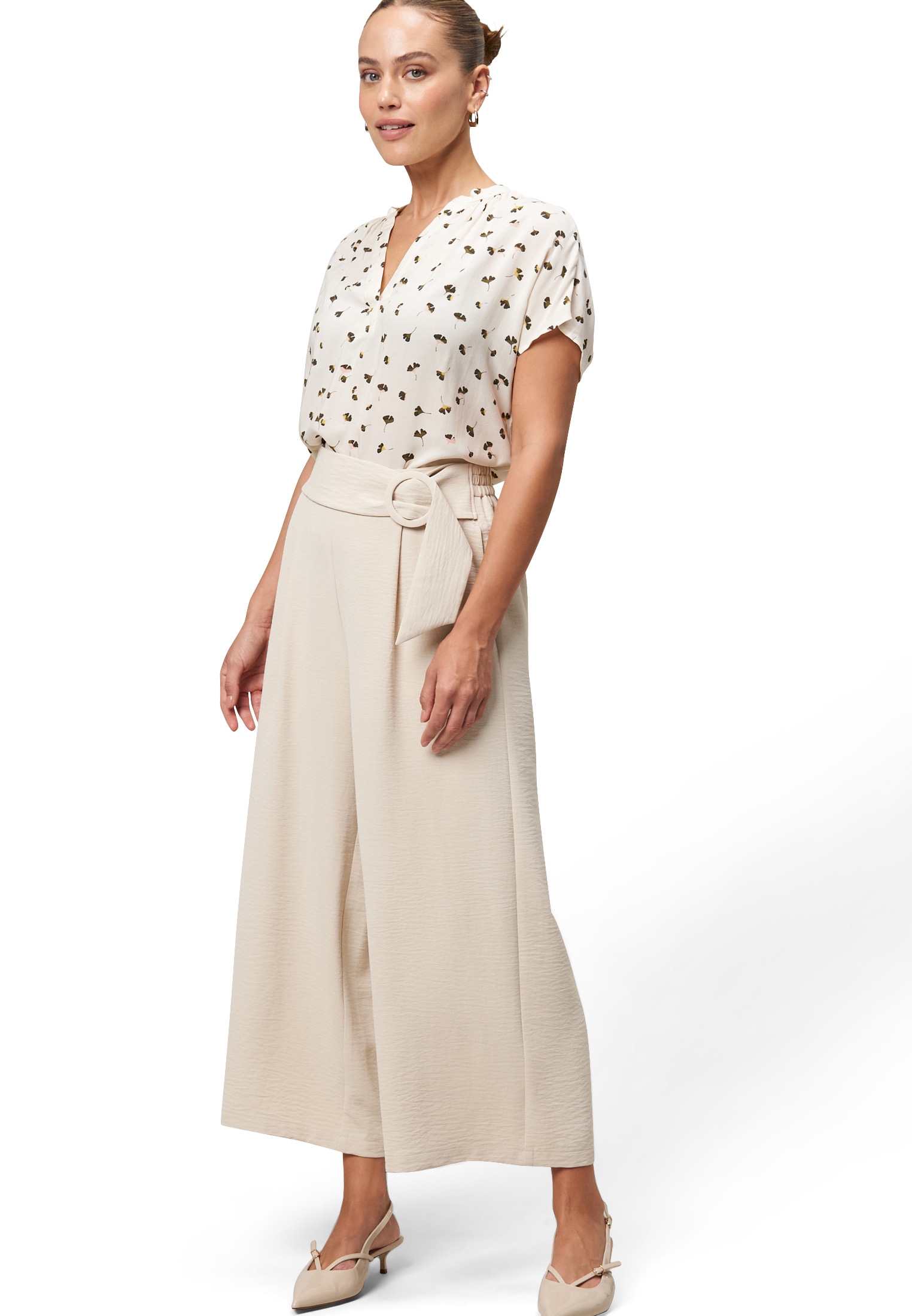 Zero Klassische Bluse »Bluse mit Blätterdruck«