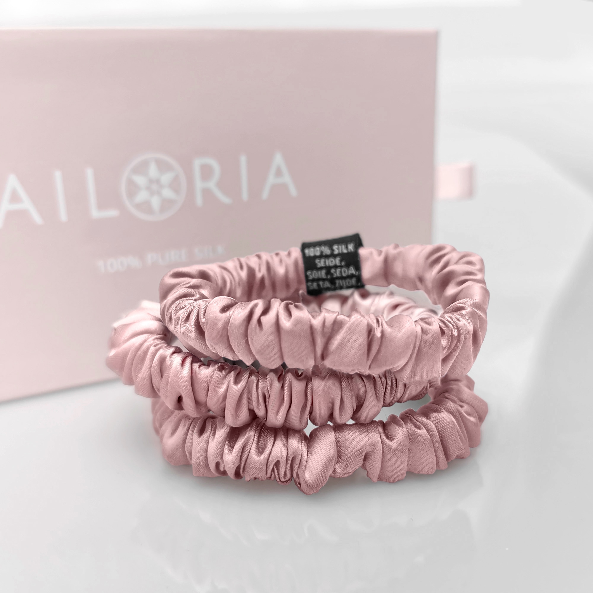 AILORIA Seidentuch »Set 3 Scrunchies S aus Seide DOUX«