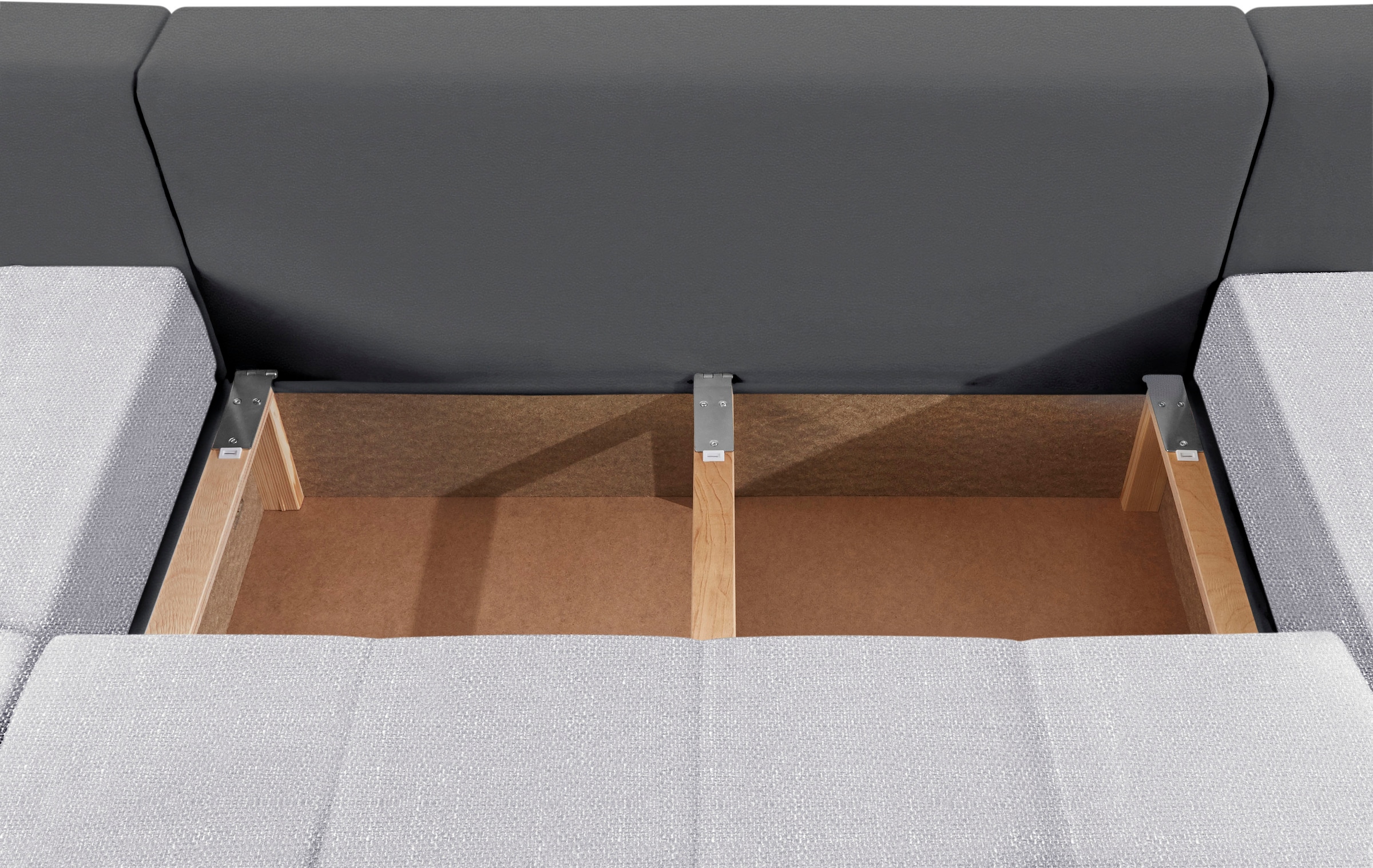 COLLECTION AB Wohnlandschaft »XXL-Josy U-Form, Breite 333 cm, mit 2 Recamieren 77 & 97 cm«, inkl. Bettfunktion, Bettkasten, mit 5 gleich großen Rückenkissen
