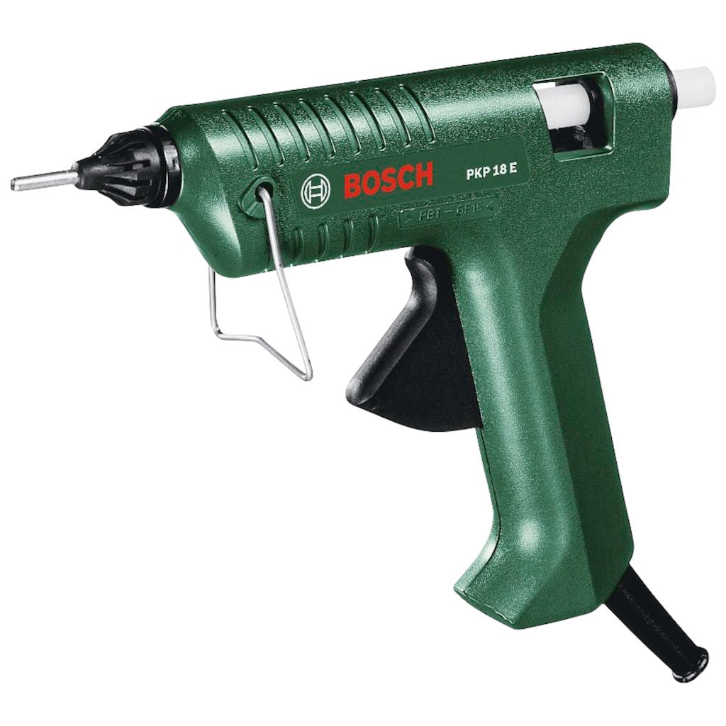 Bosch Home & Garden Heißklebepistole »PKP 18 E«, (1 extralange Düse, 1 Stick Schmelzkleber)