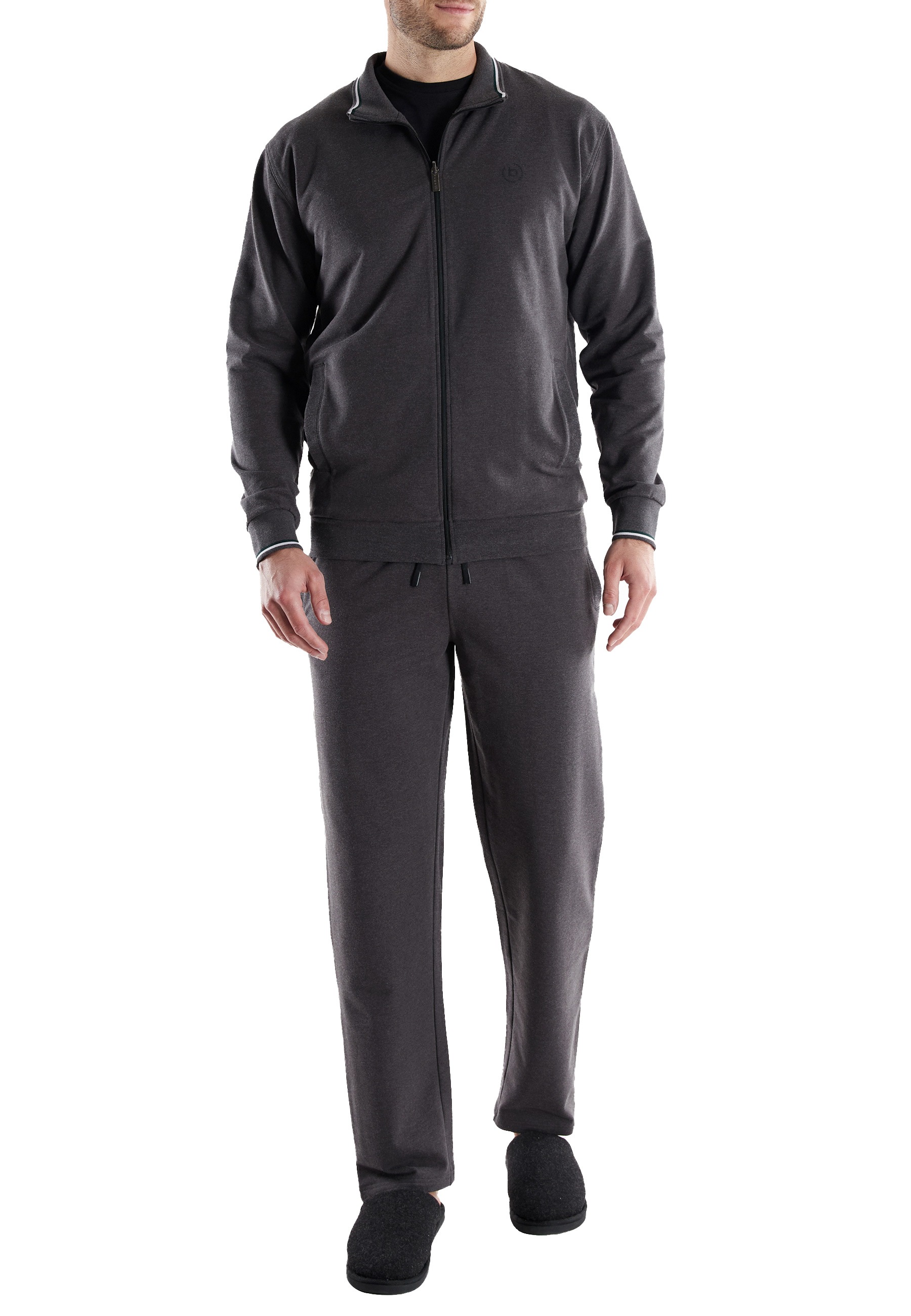 bugatti Loungeanzug »Bologna« 2 tlg. Langarm, lange Hose, mit Seitentaschen, mit Reißverschluss, bequem