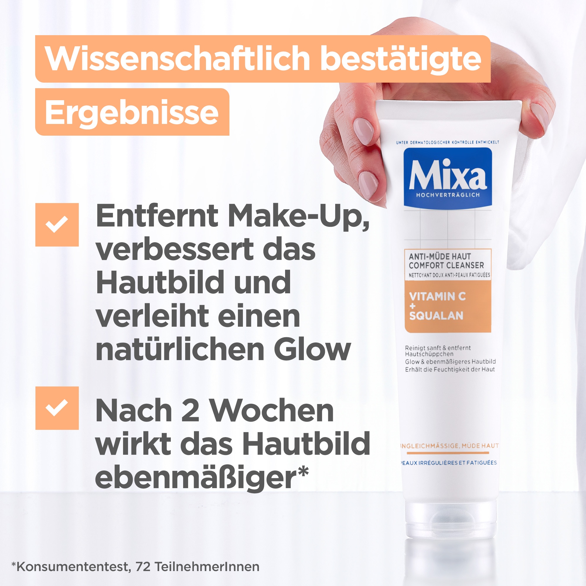 Mixa Gesichts-Reinigungsfluid »Mixa Anti-Müde Haut Comfort Cleanser« mit hoher Wirkungskraft