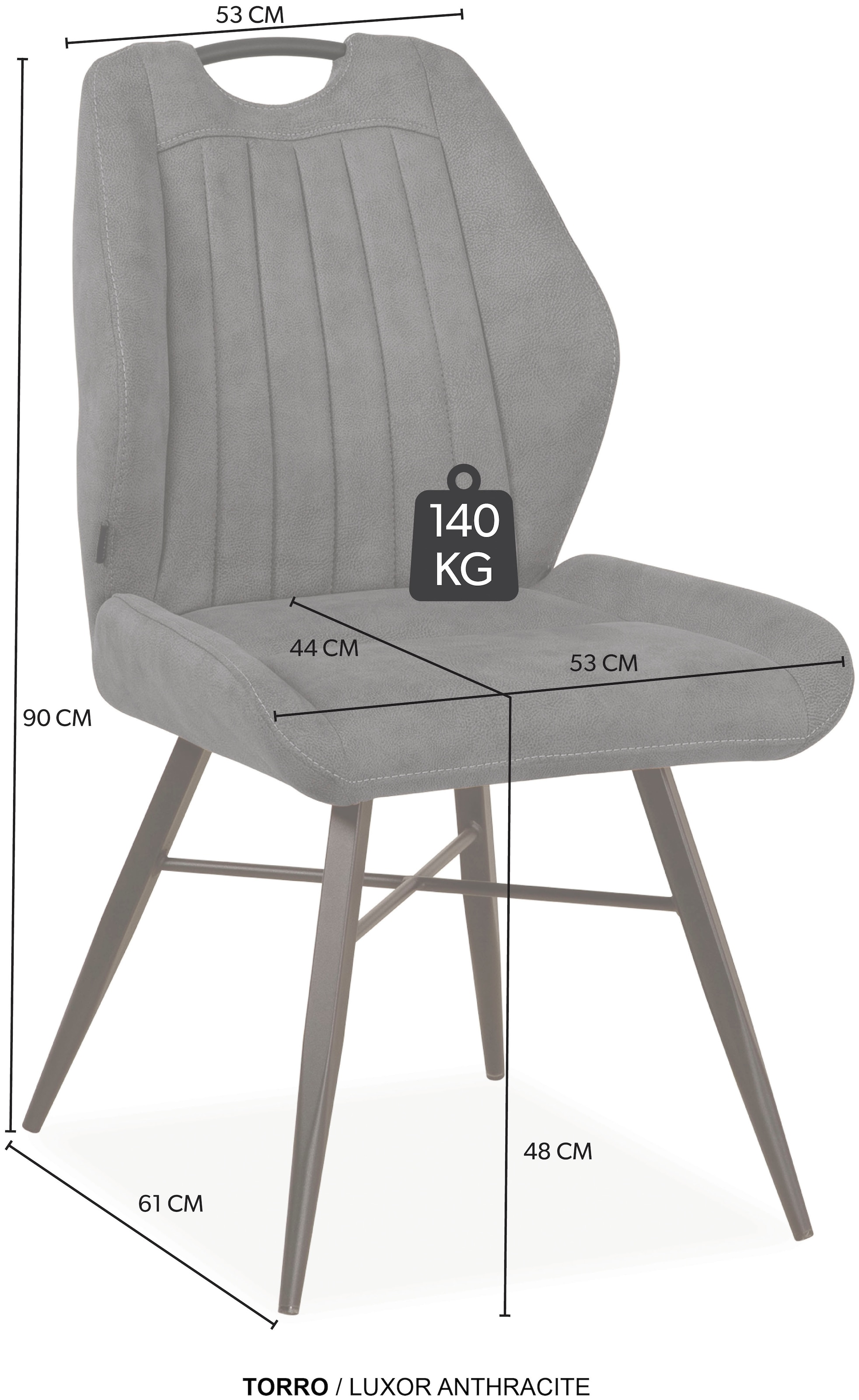 OMG Design Esszimmerstuhl »Torro« (Set) 1 Stk.bequemer Polsterstuhl, pflegeleichter Bezug