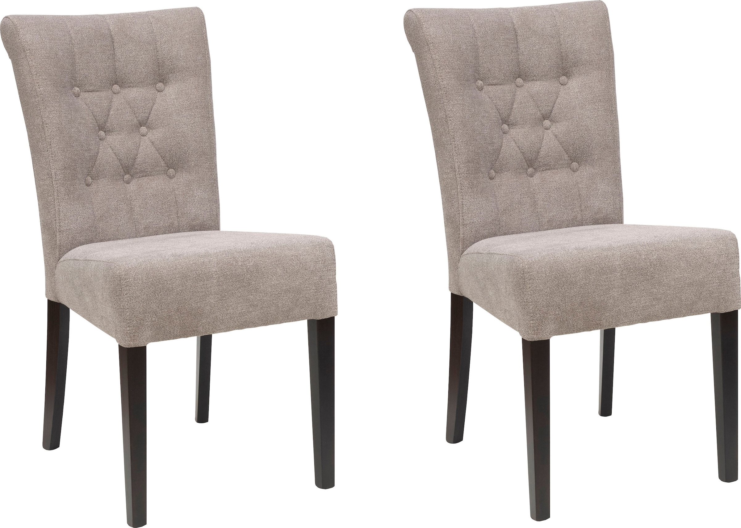 Home affaire Esszimmerstuhl "Queen" (Set) 6 Stk.Polsterstuhl mit Knopfheftung, 2er, 4er oder 6er Set