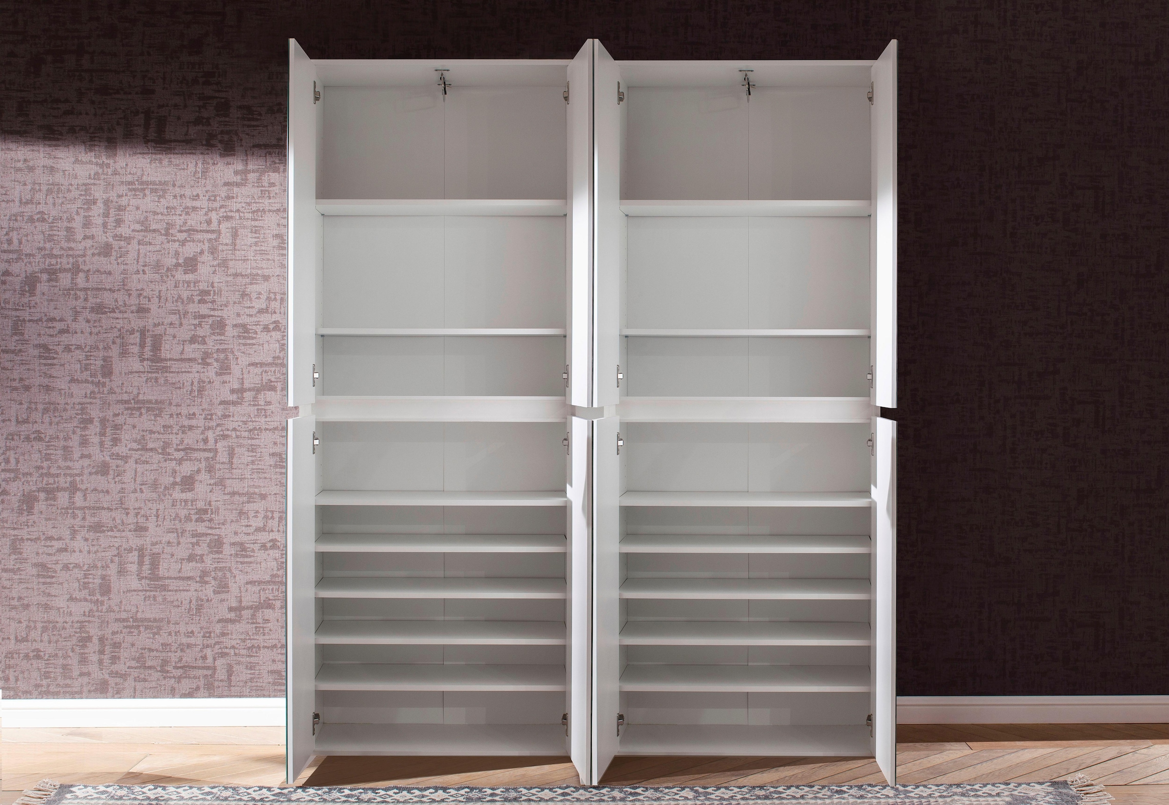 INOSIGN Garderoben-Set »Malcesine«, 2 Mehrzweckschränke mit Spiegelglasfronten - (B/T/H) 148/34/191 cm