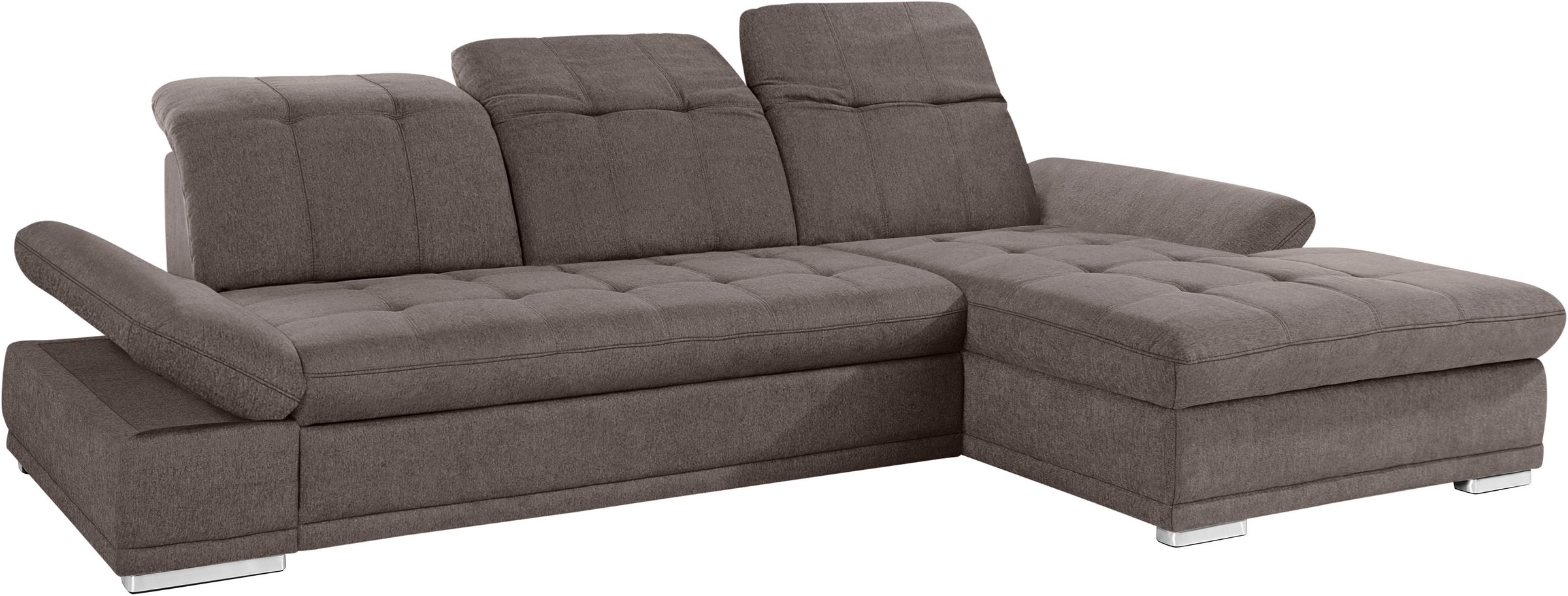 COTTA Ecksofa »Holiday L-Form mit Sitztiefen-, Armteil- und Kopfteilverstellung«, wahlweise mit Bettfunktion & Bettkasten
