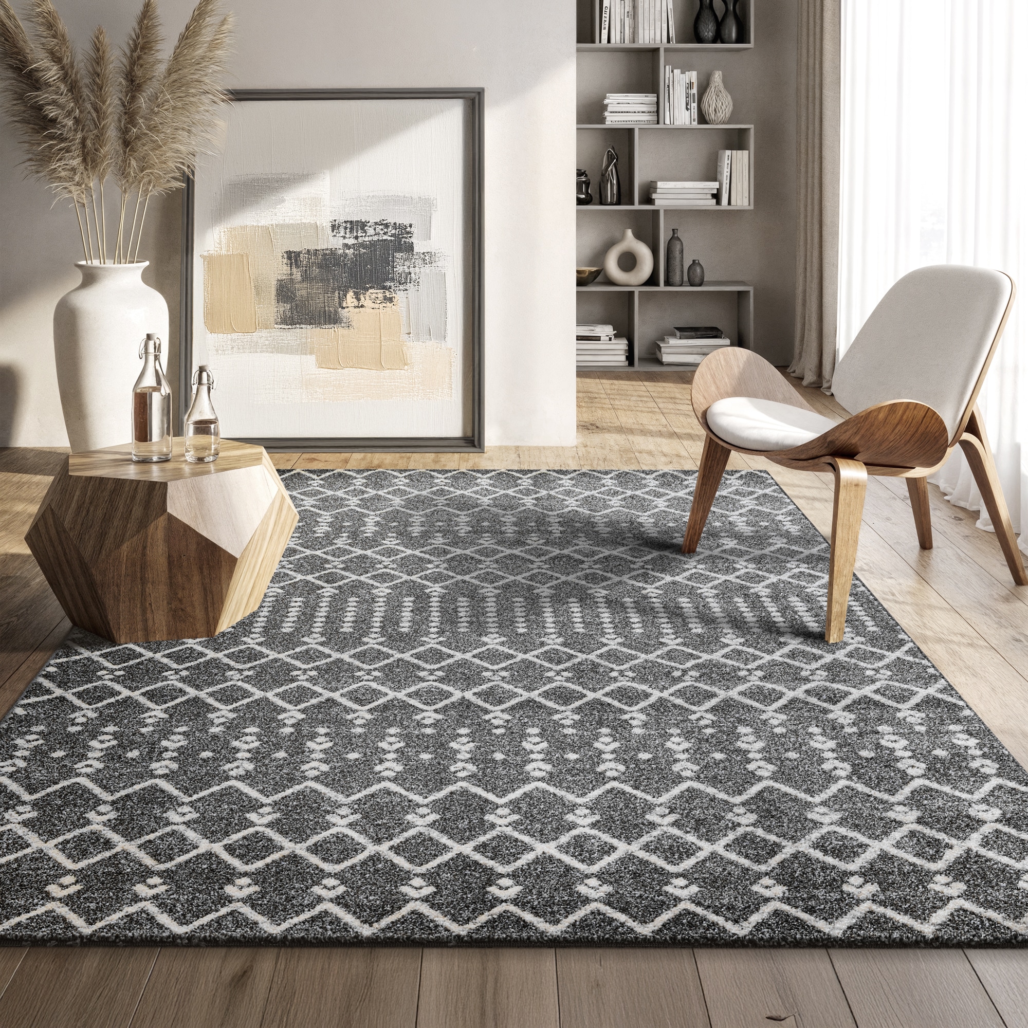 Sanat Teppich »Boho 8203« rechteckig 10 mm Höhe Kurzflor, robust, Boho, Scandic, für Fussbodenheizung geeignet