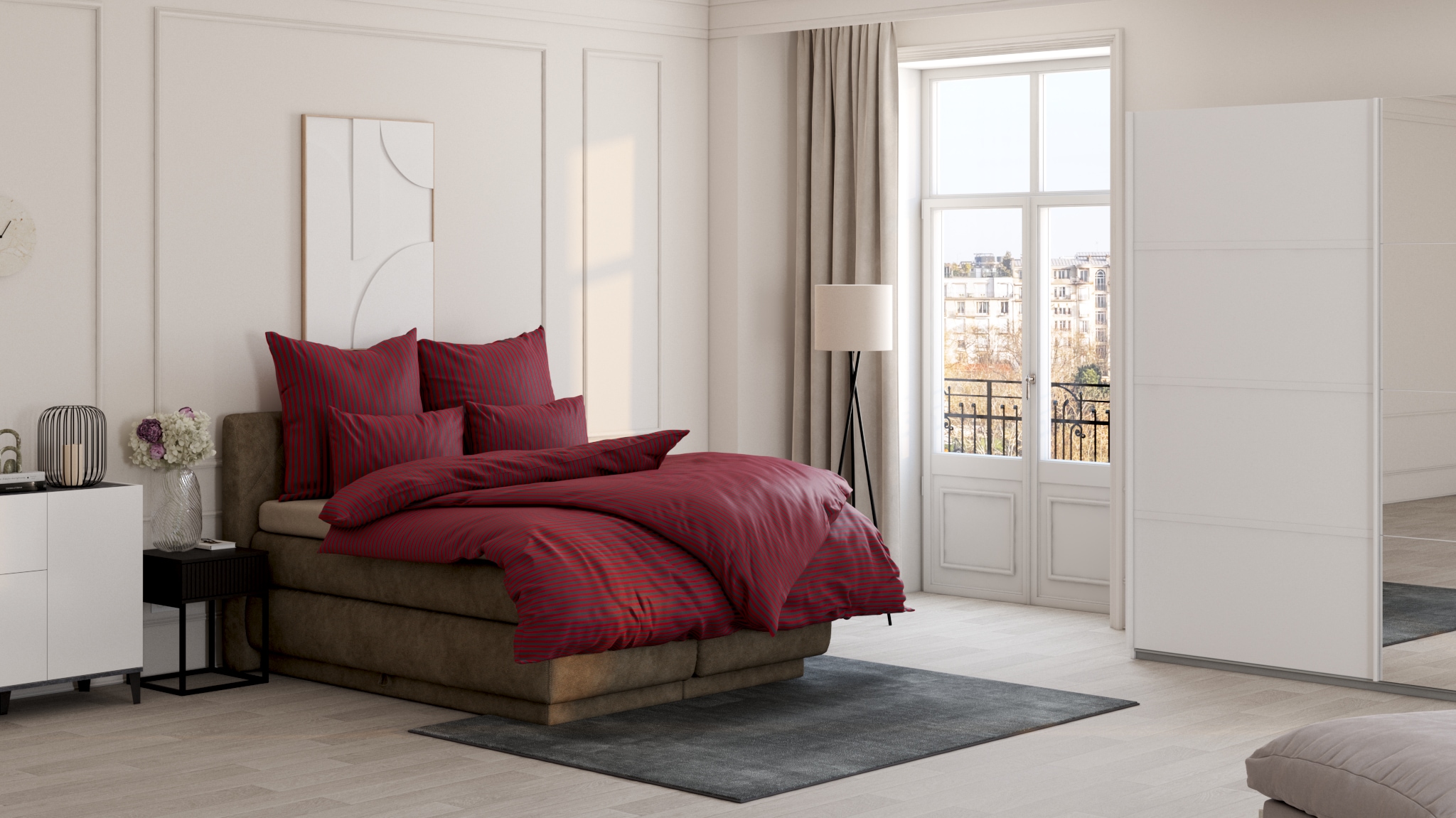 Bruno Banani Bettwäsche »Jassen« 2 Stk. tlg. moderne Bettwäsche aus Baumwolle, Bettwäsche mit Streifen-Design