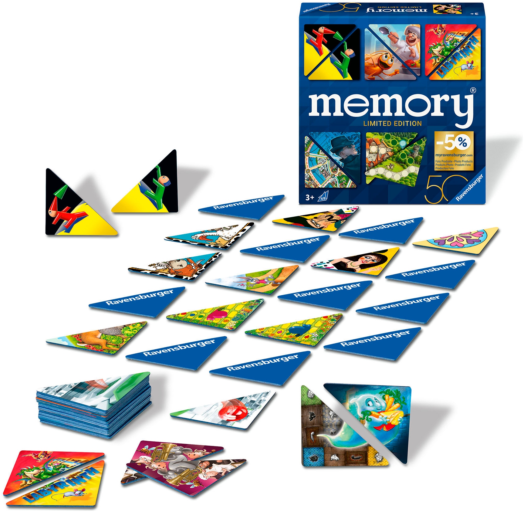 Ravensburger Spiel »memory® 50 Jahre Blaues Dreieck - Limited Edition«, Made in Europe