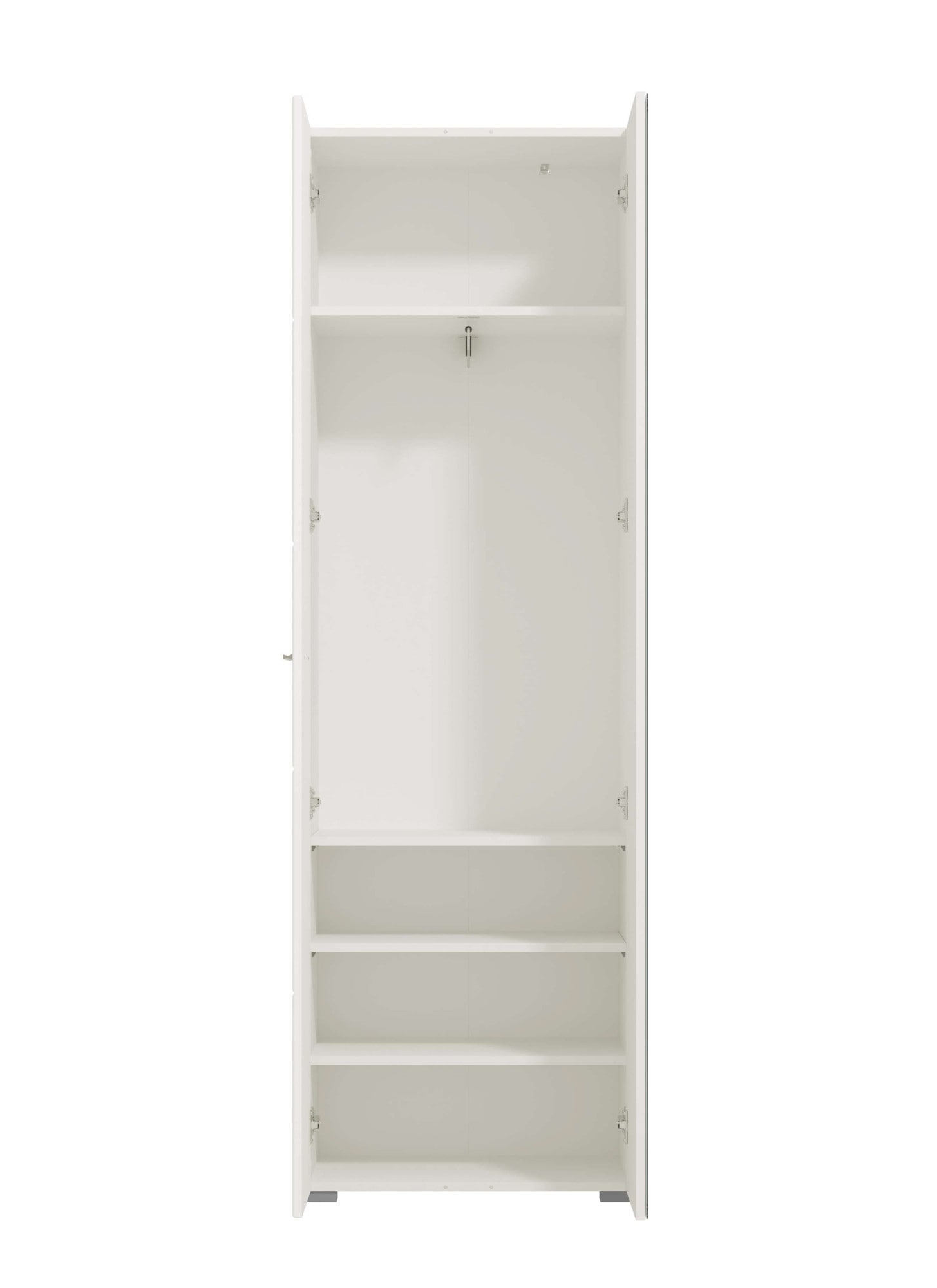 Home affaire Garderobenschrank »Beny Kleiderschrank, Stauraumschrank, Flurschrank, Höhe 193 cm« Hochglanzfronten, Spiegeltür, Breite 60 cm, ausziehbare Kleiderstange