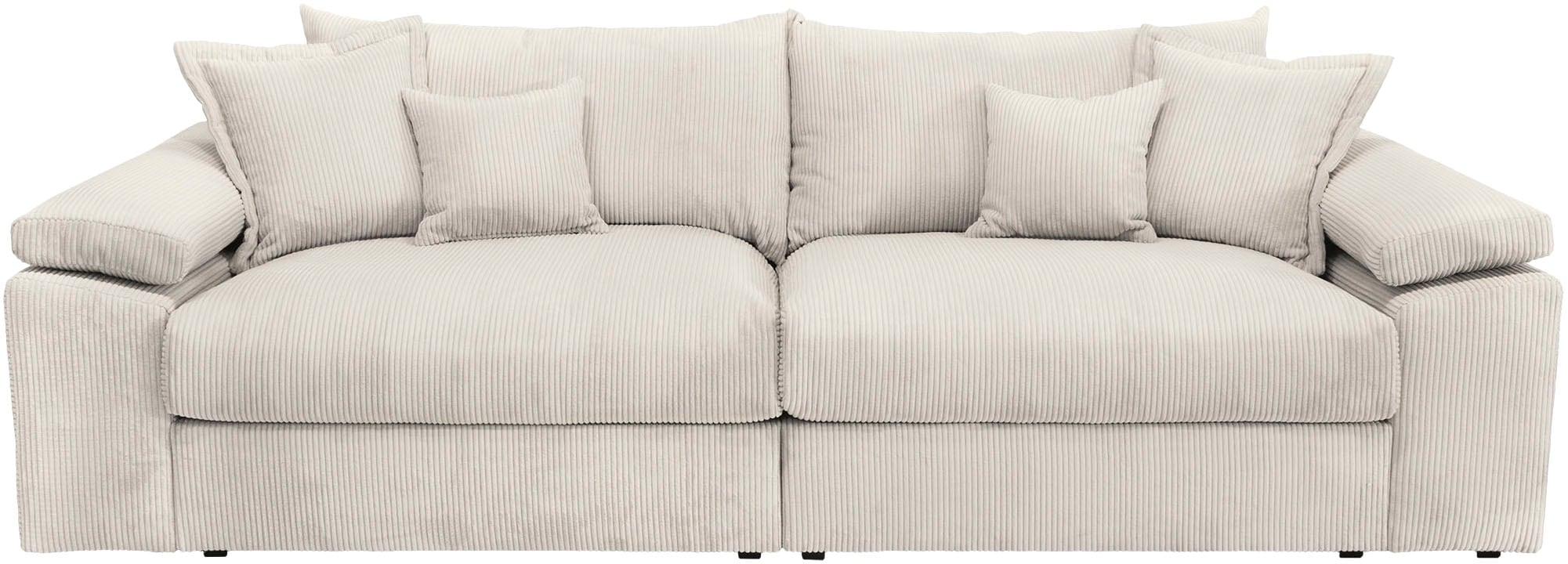 OTTO home »Soft&Cosy XL, B: 246 cm - OTTO. Verlässliche Qualität.« Mega-Sofa, Cord oder Chenille-Struktur, mit Federkern & 4 Zierkissen