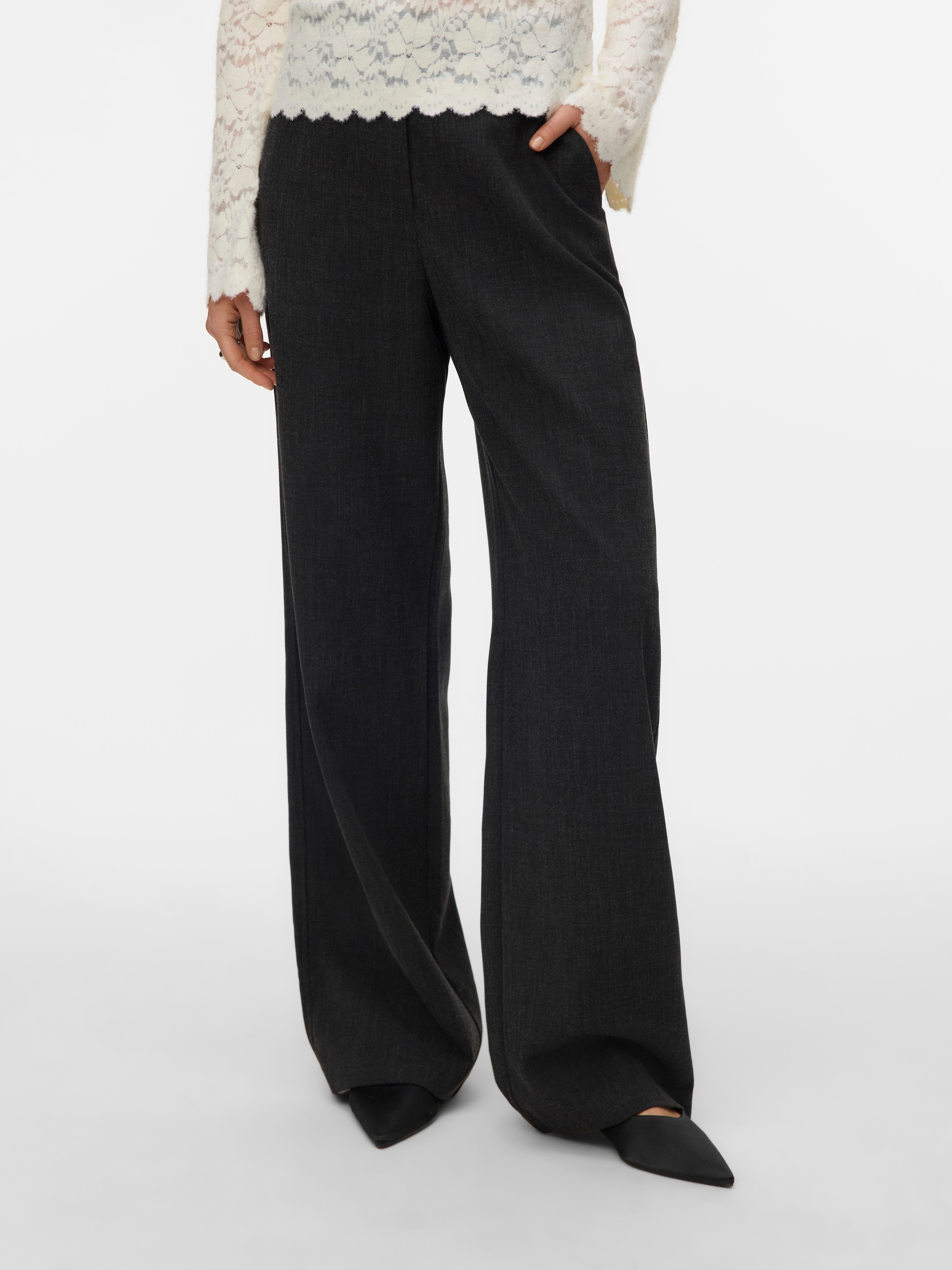 Vero Moda Anzughose »VMBESTIE HW WIDE PANT NOOS«  Materialmix