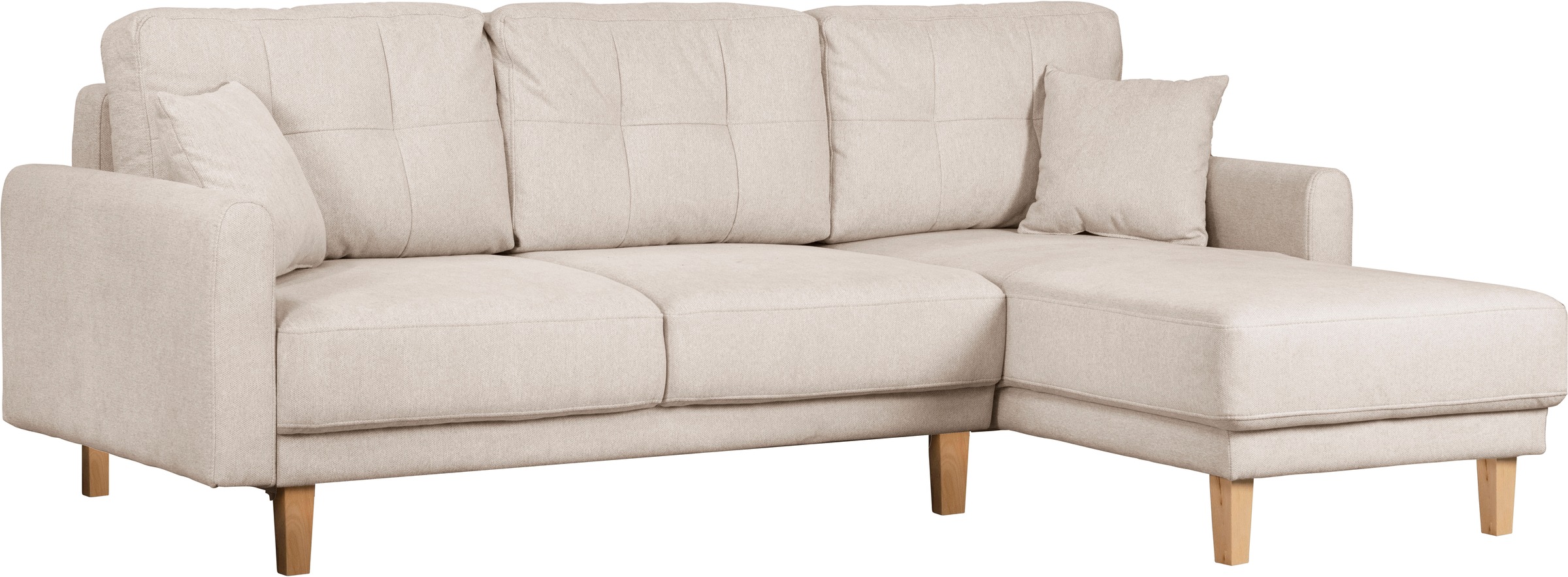 Home affaire Ecksofa »TRIPLO optionale Schlafsofa mit Bettkasten, Maße B/T/H: 234/164/89 cm«, L-Form wahlweise mit Bettfunktion - Liegefläche 132x210 cm