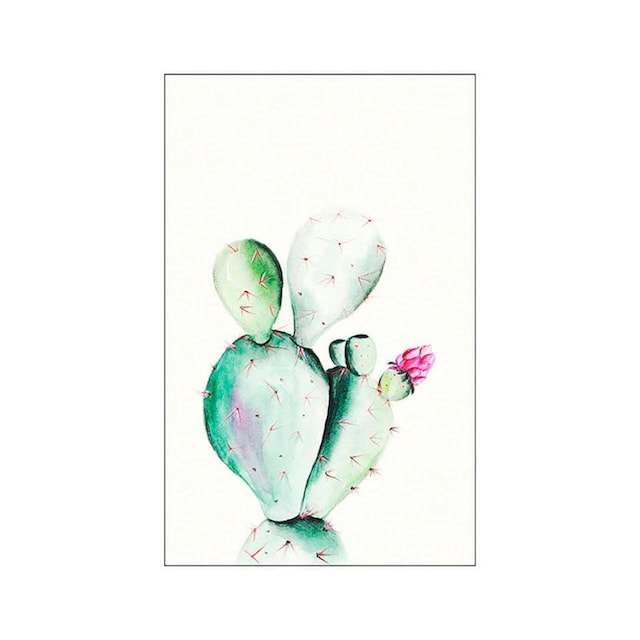 Komar Poster »Prickly Pear Watercolor«, Pflanzen-Blätter, (1 St.),  Kinderzimmer, Schlafzimmer, Wohnzimmer online kaufen | mit 3 Jahren XXL  Garantie