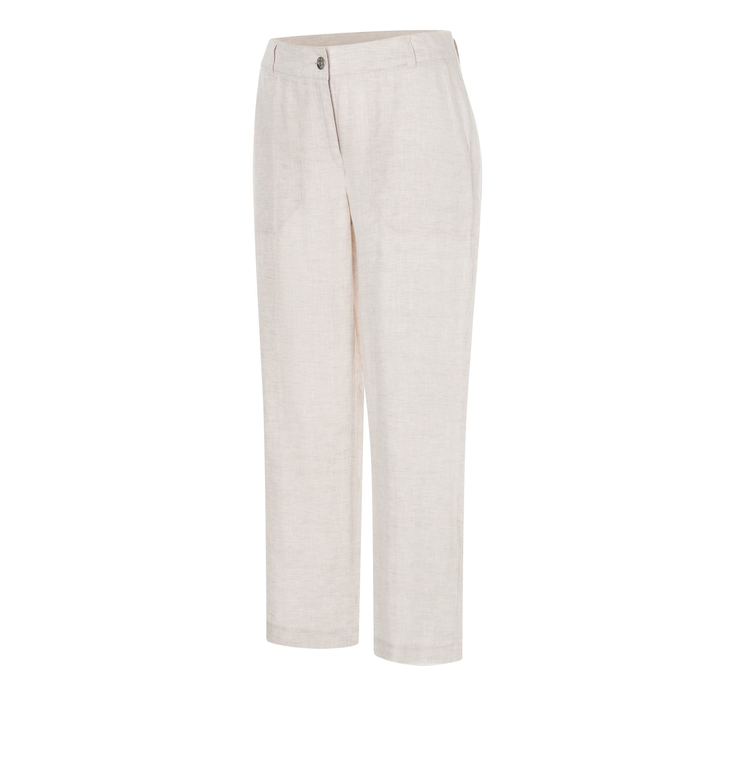 MAC Leinenhose »NORA cropped«, temperaturausgleichend und angenehm auf der Haut