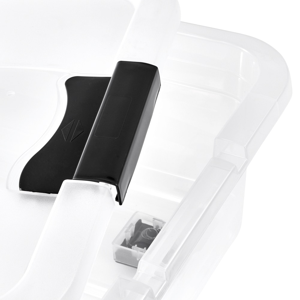 keeeper Aufbewahrungsbox »Konrad, Box mit Rollen, 4er Set, 28 L, 59,5 x 39,5 x 18 cm« durch Clips verschließbar, Griffe und Rollen am Boden