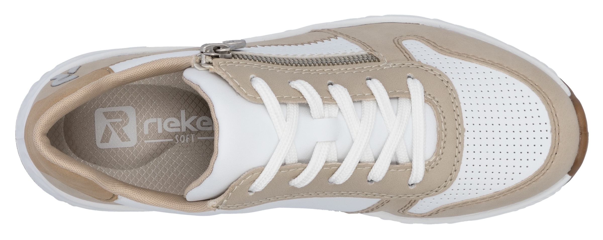 RIEKER Sport Keilsneaker  Schnürschuh, Halbschuh, Freizeitsneaker mit Reißverschluss