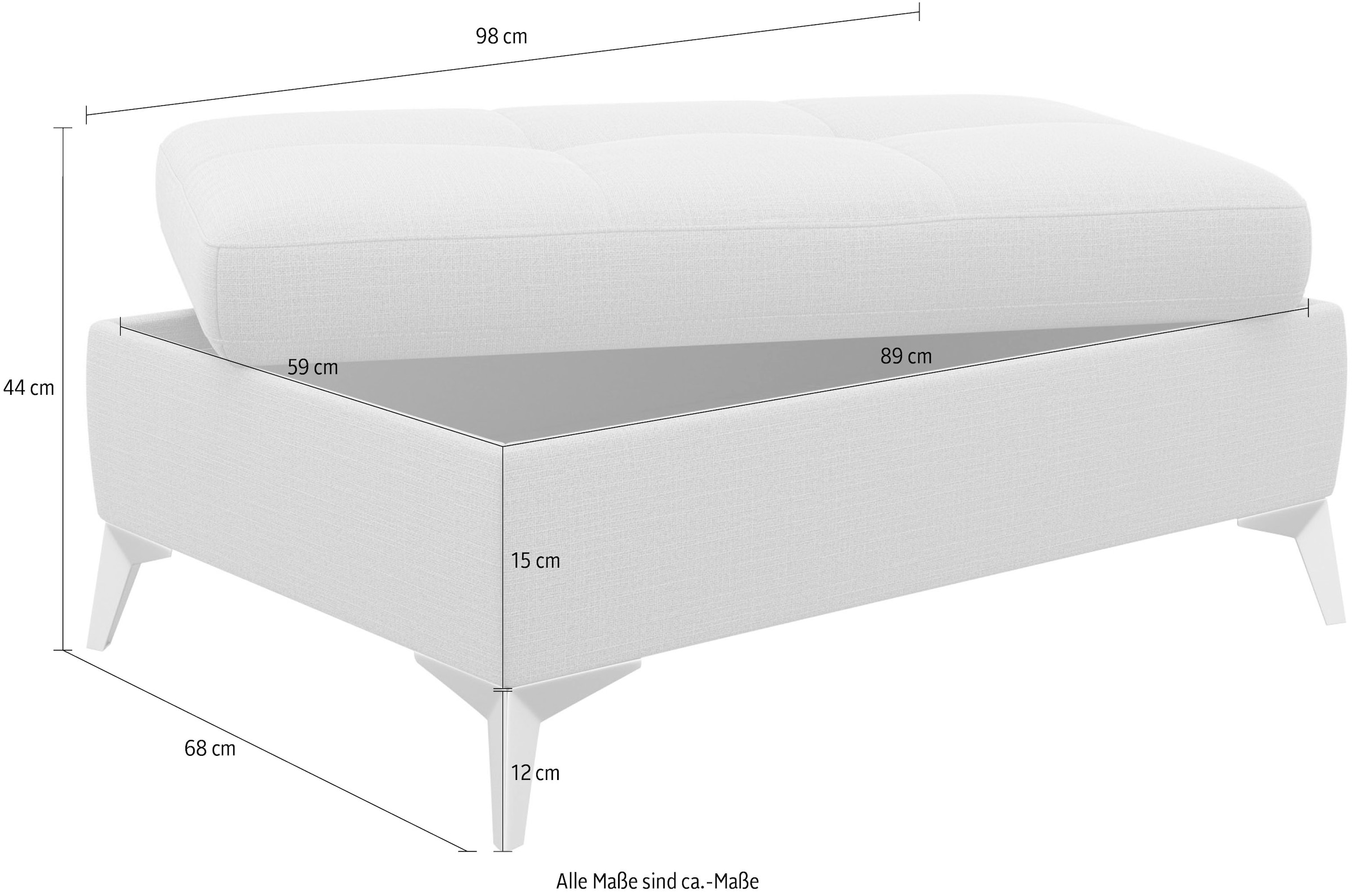 sit&more Stauraumhocker »Latigo«, inklusive Stauraum