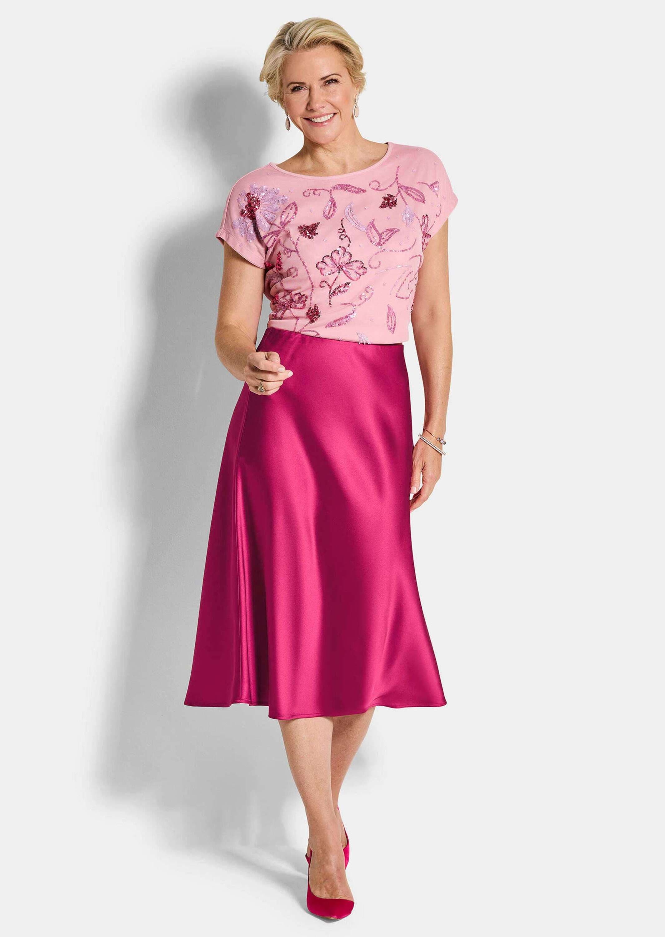 GOLDNER Schlupfrock »Kurzgröße Eleganter Midirock mit Schlupfbund« angenehm zu tragendeer Schlupfbnund