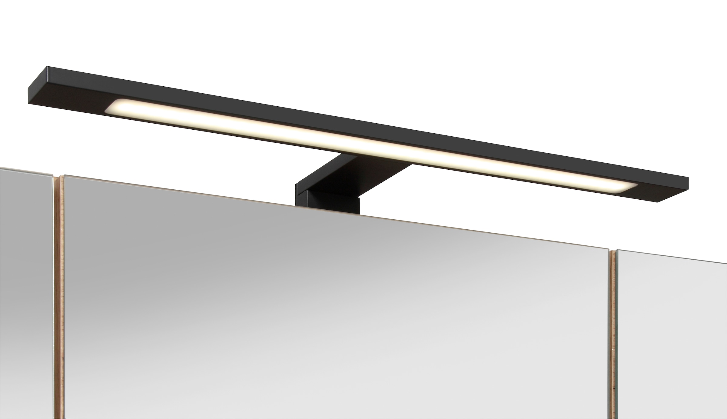 welltime Spiegelschrank »Trento, verschiedene Ausführungen und Farben«, Breite 80 cm, mit 3D-Effekt, Spiegeltüren, Inklusive LED-Beleuchtung
