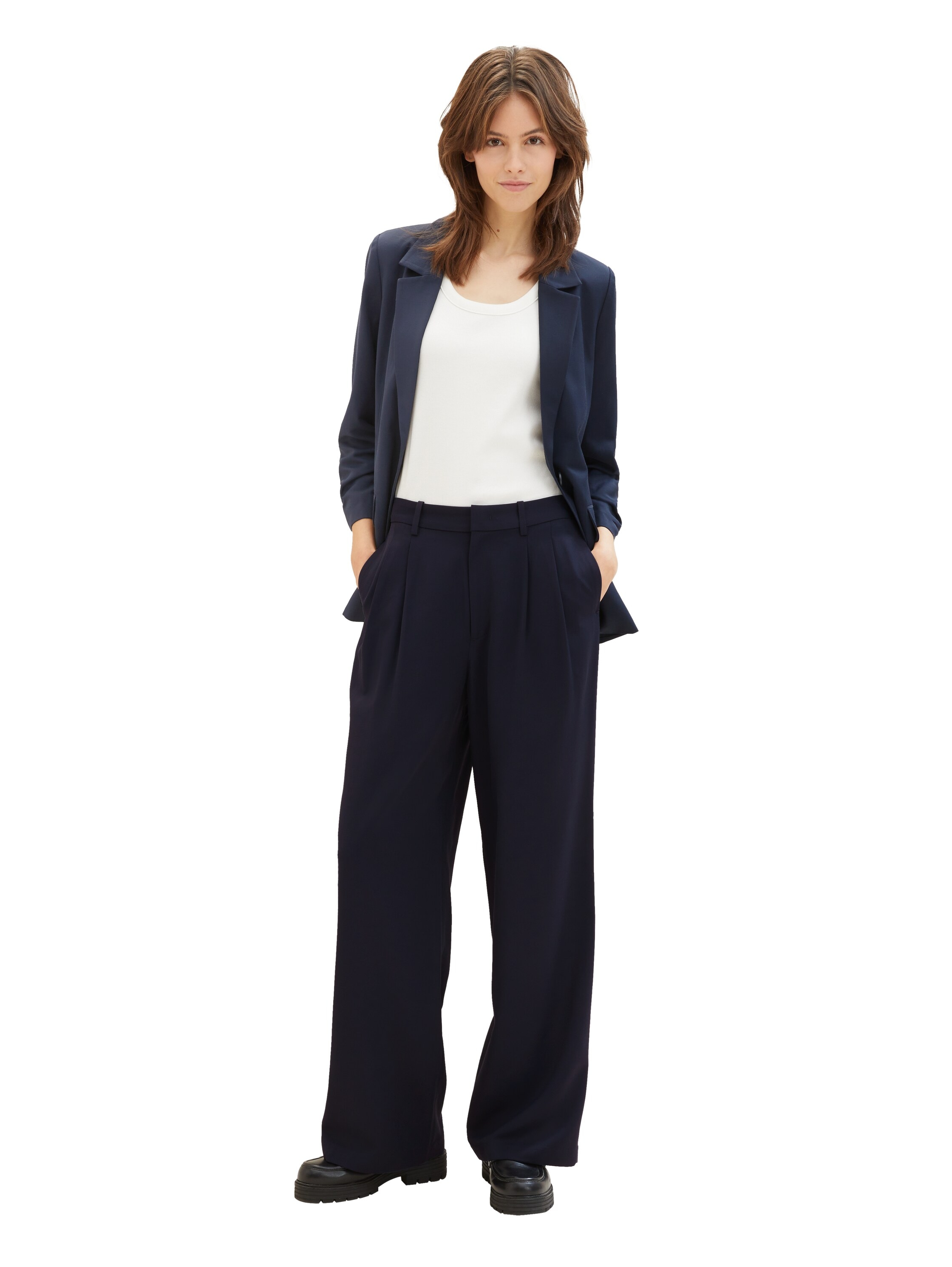 TOM TAILOR Denim Webhose, mit weitem Bein und aus Viskose