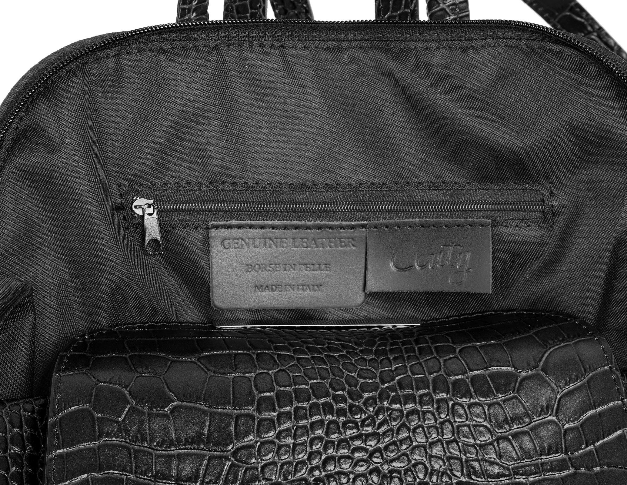 Cluty Cityrucksack, echt Leder, Made in Italy