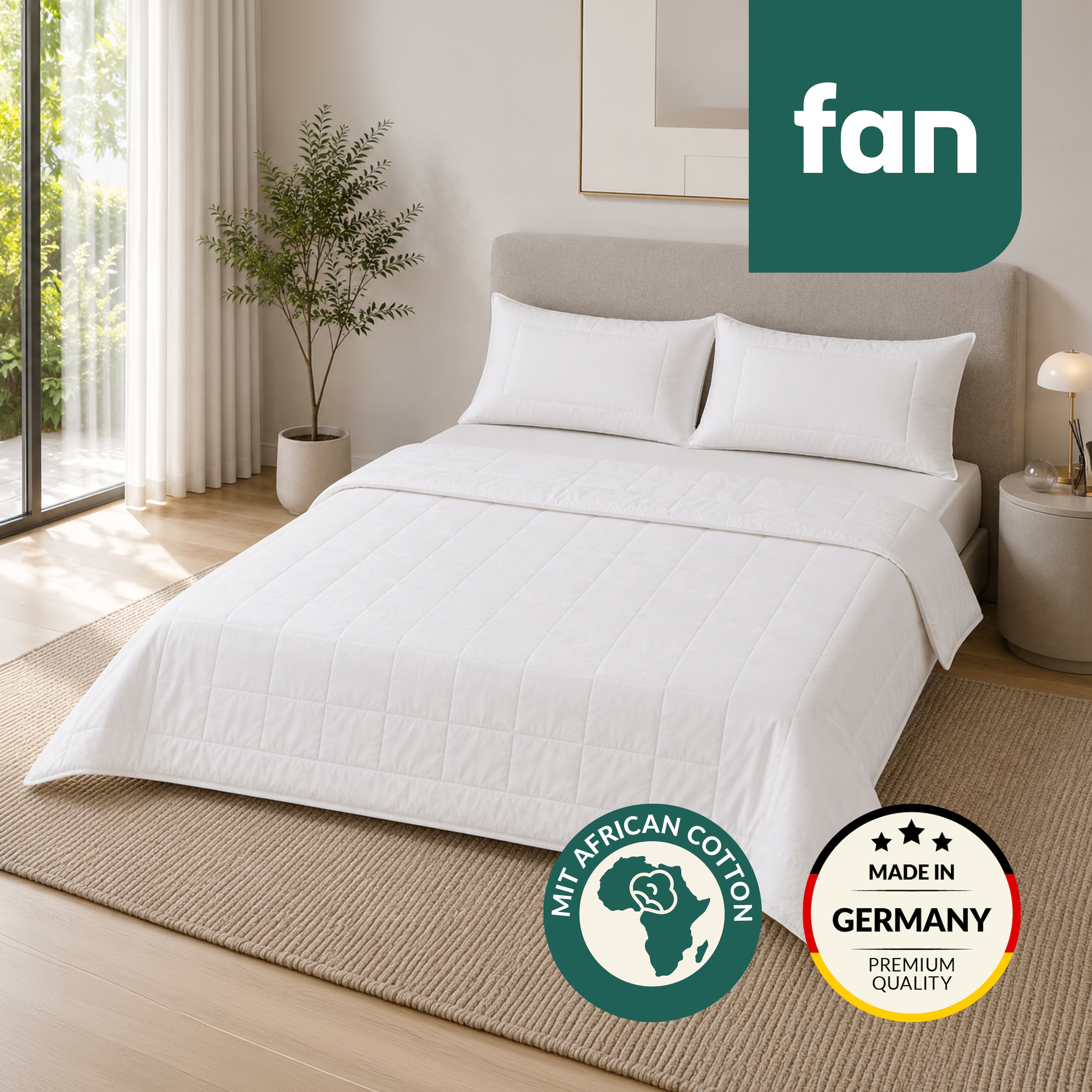f.a.n. Frankenstolz Leicht-Steppbett African Cotton 155x220