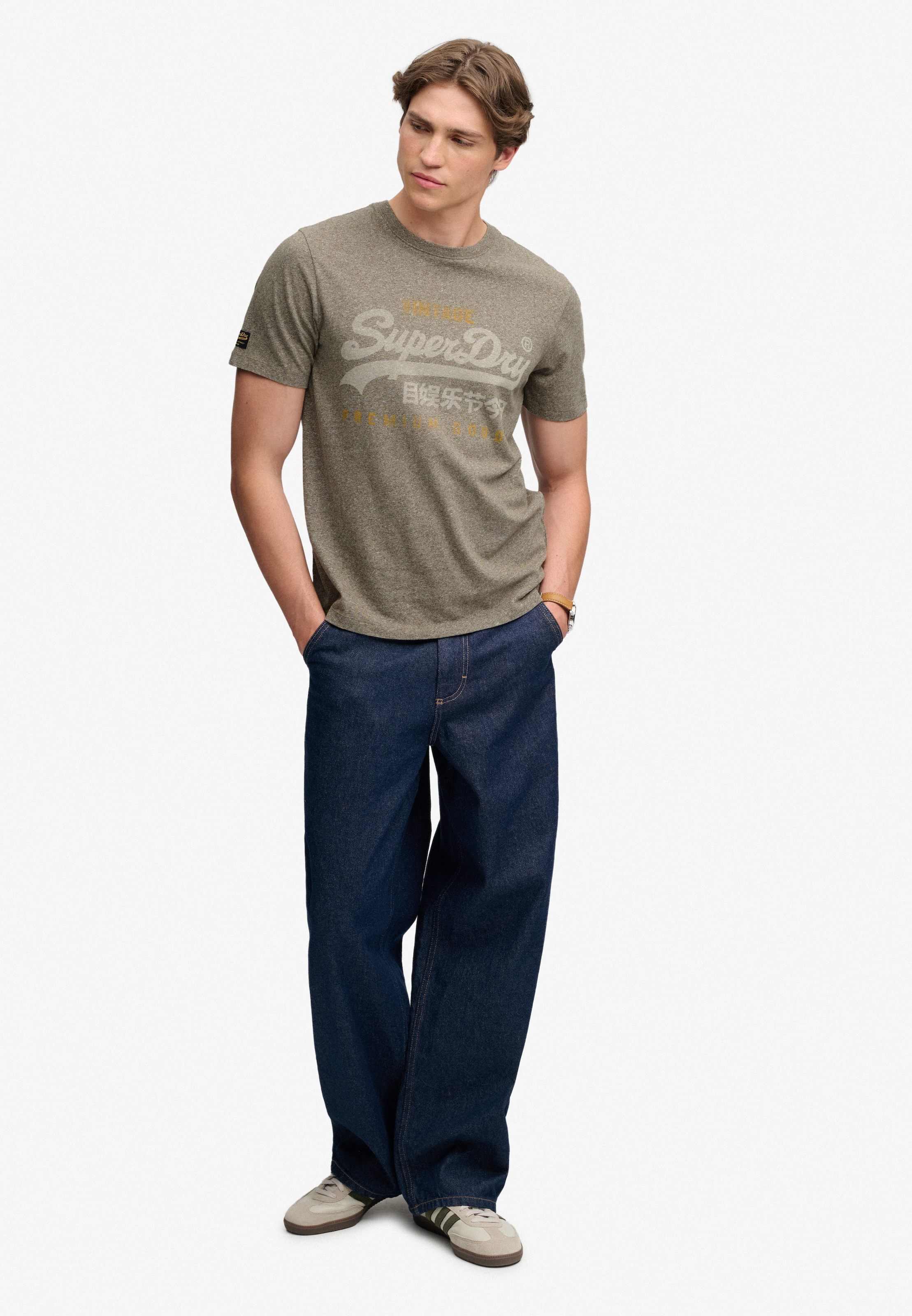 Superdry Rundhalsshirt »VL HERITAGE RELAXED TEE« Baumwolle, relaxed fit